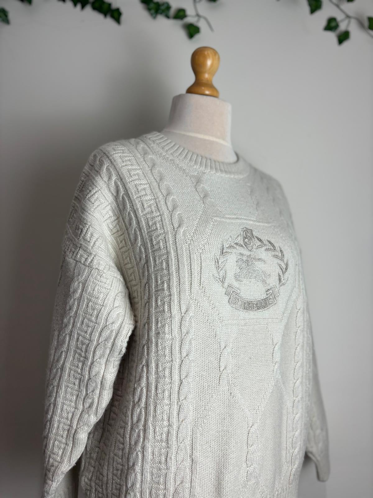 Burberrys of London (Vintage) Ivory Wool Sweater