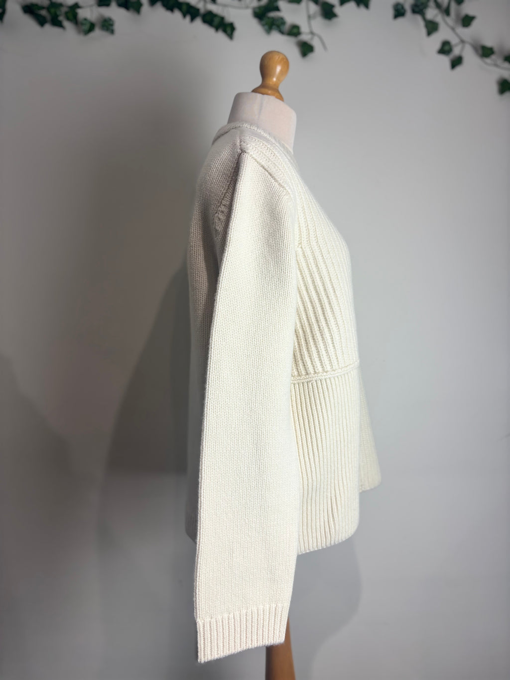 TOTEME Panelled Ribbed Cable Wool Jumper