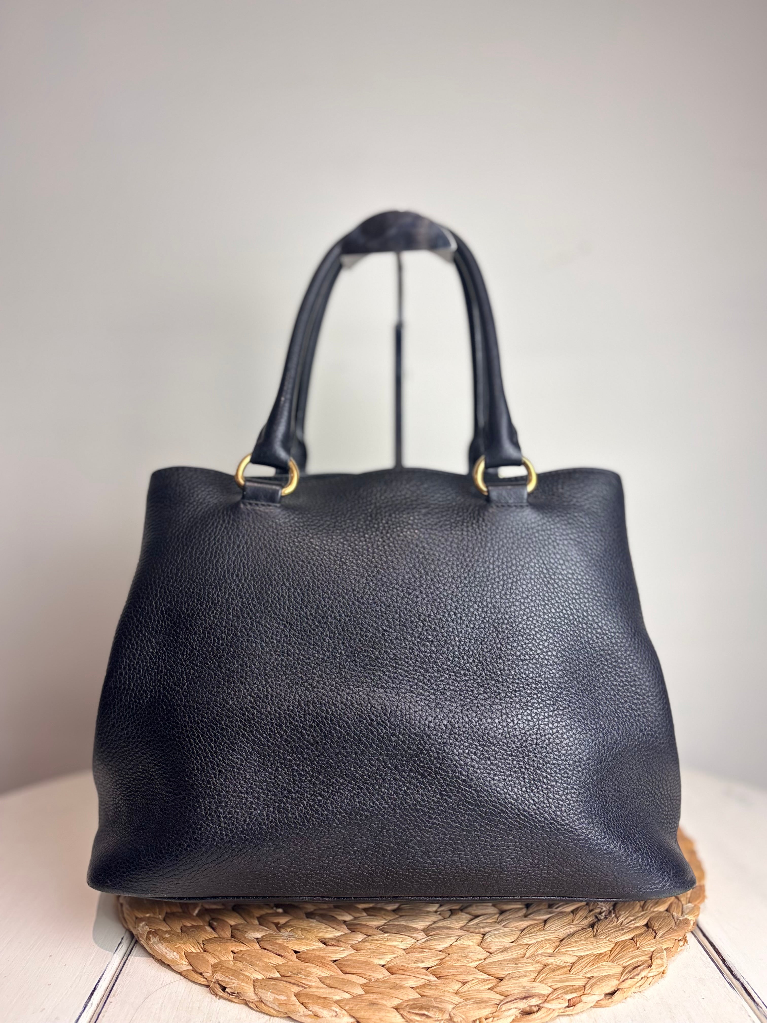 Prada Phenix Vitello Leather Two-Way Tote