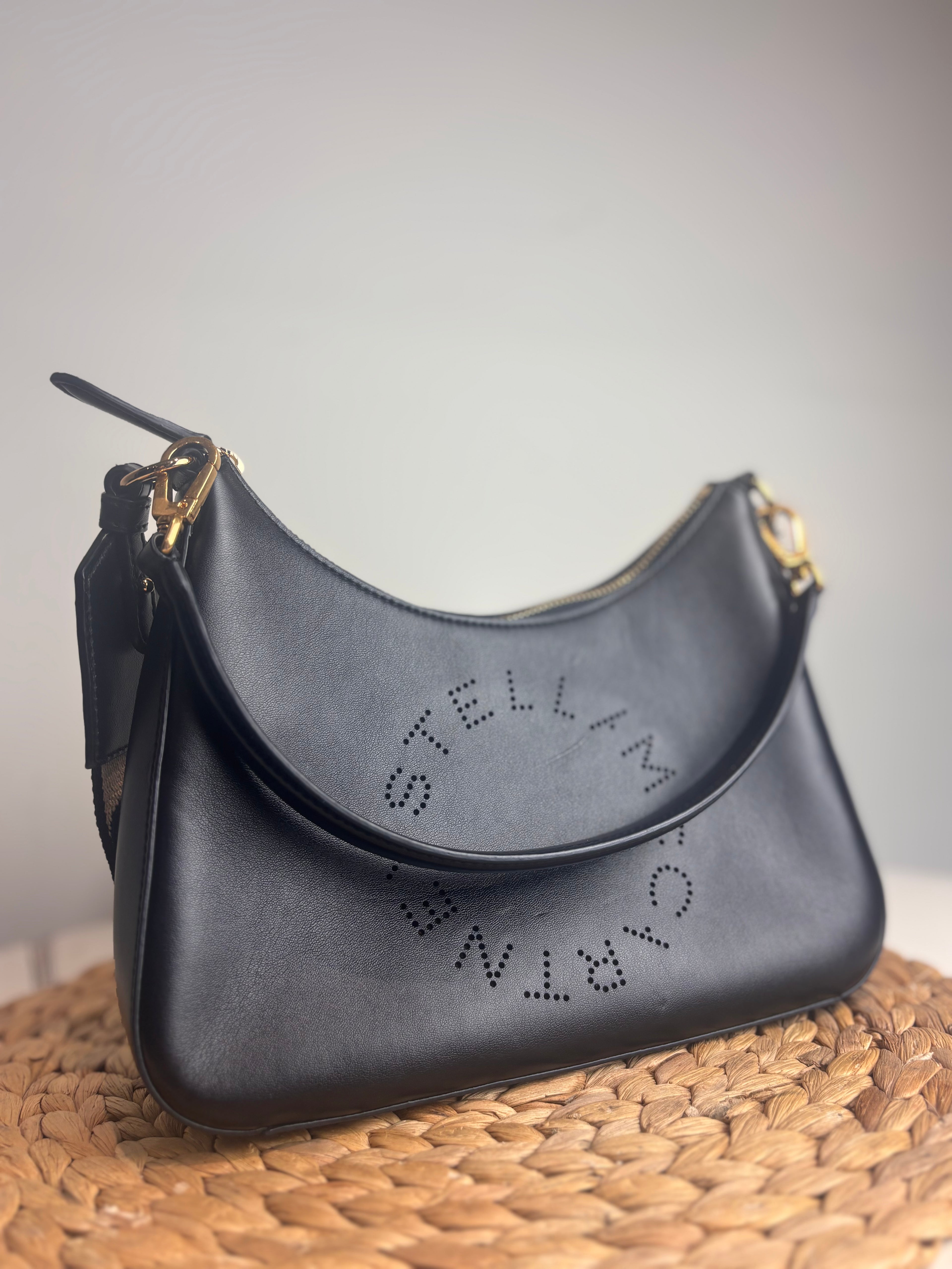 Stella McCartney Logo Small Leather Shoulder Bag (Alter Mat Vegan Leather)