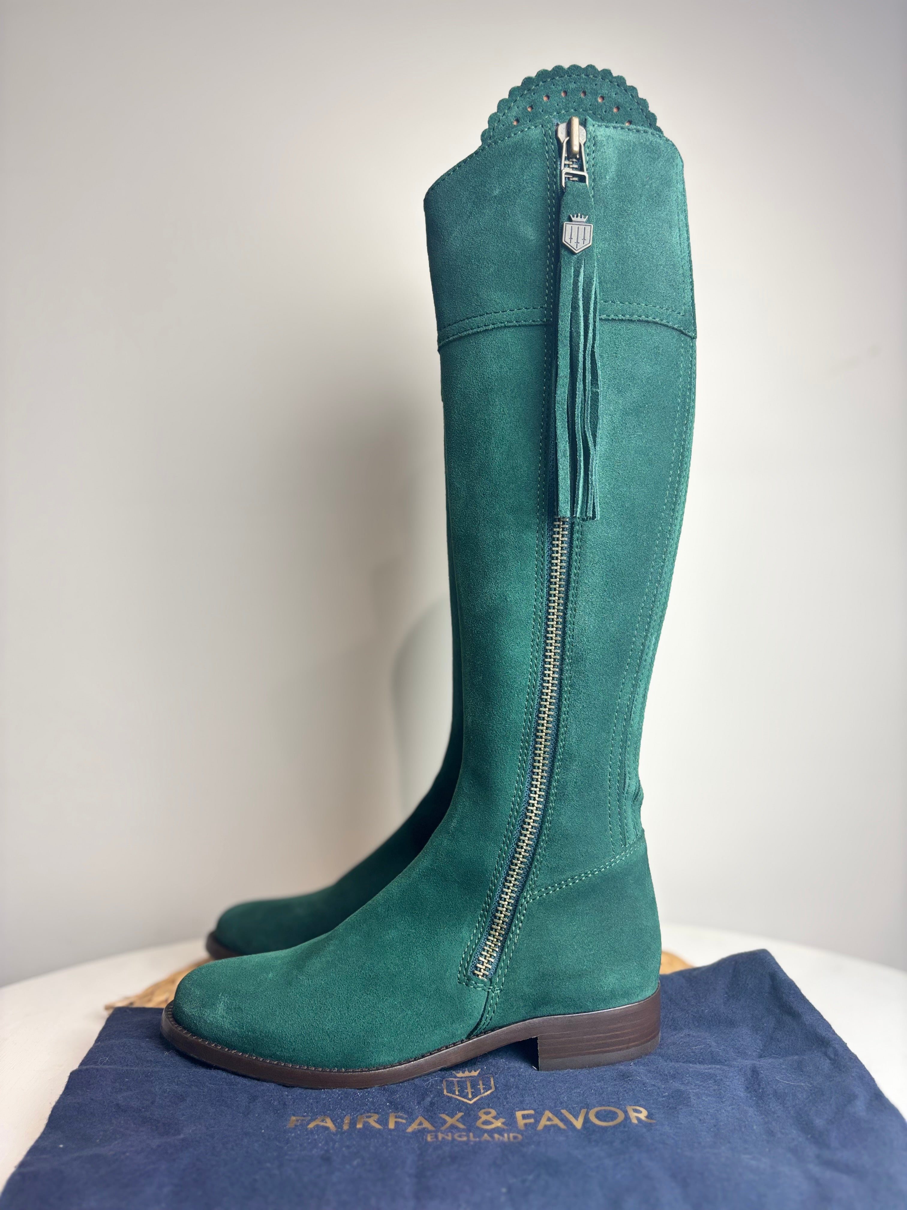 Fairfax & Favor Emerald Regina Suede Boots