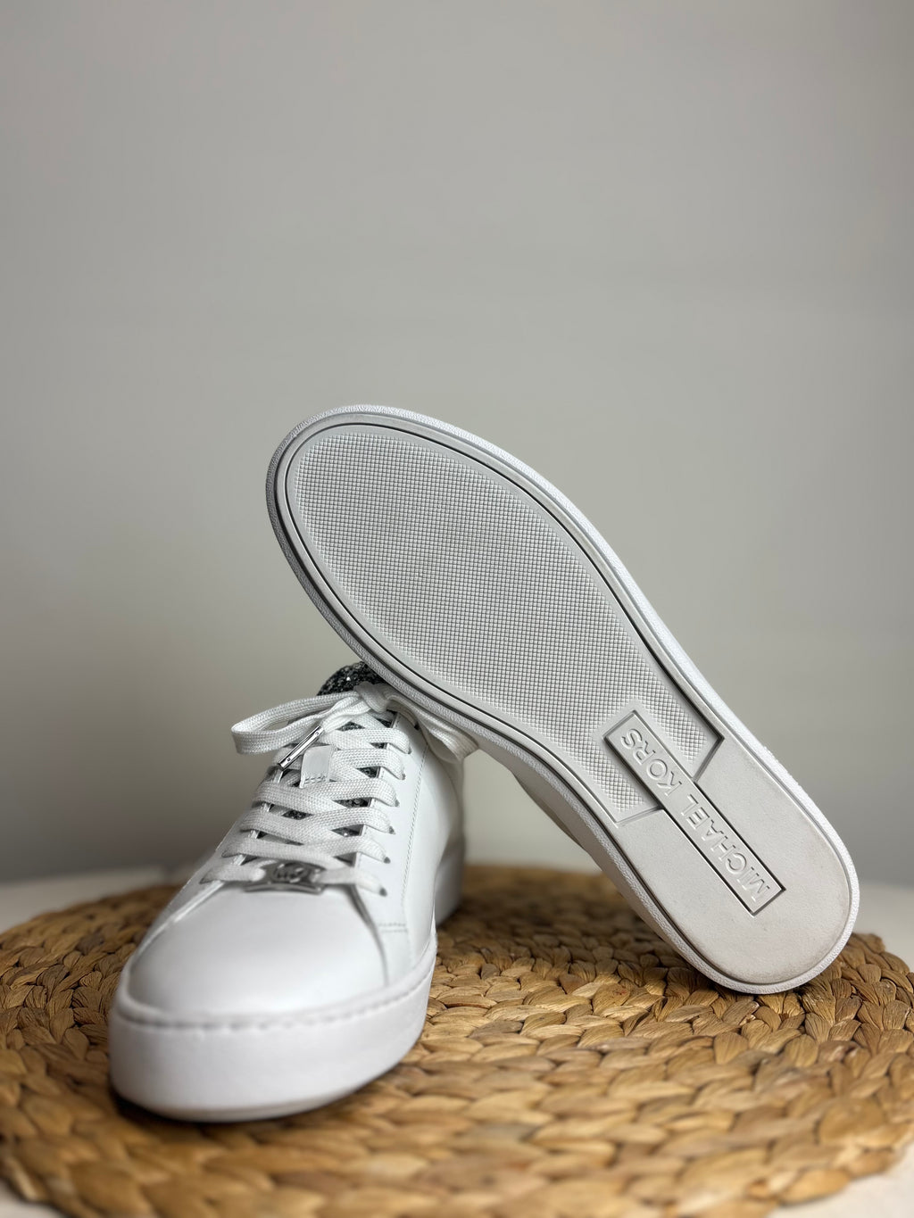 Michael Kors Irving Lace-Up Glitter Sneakers