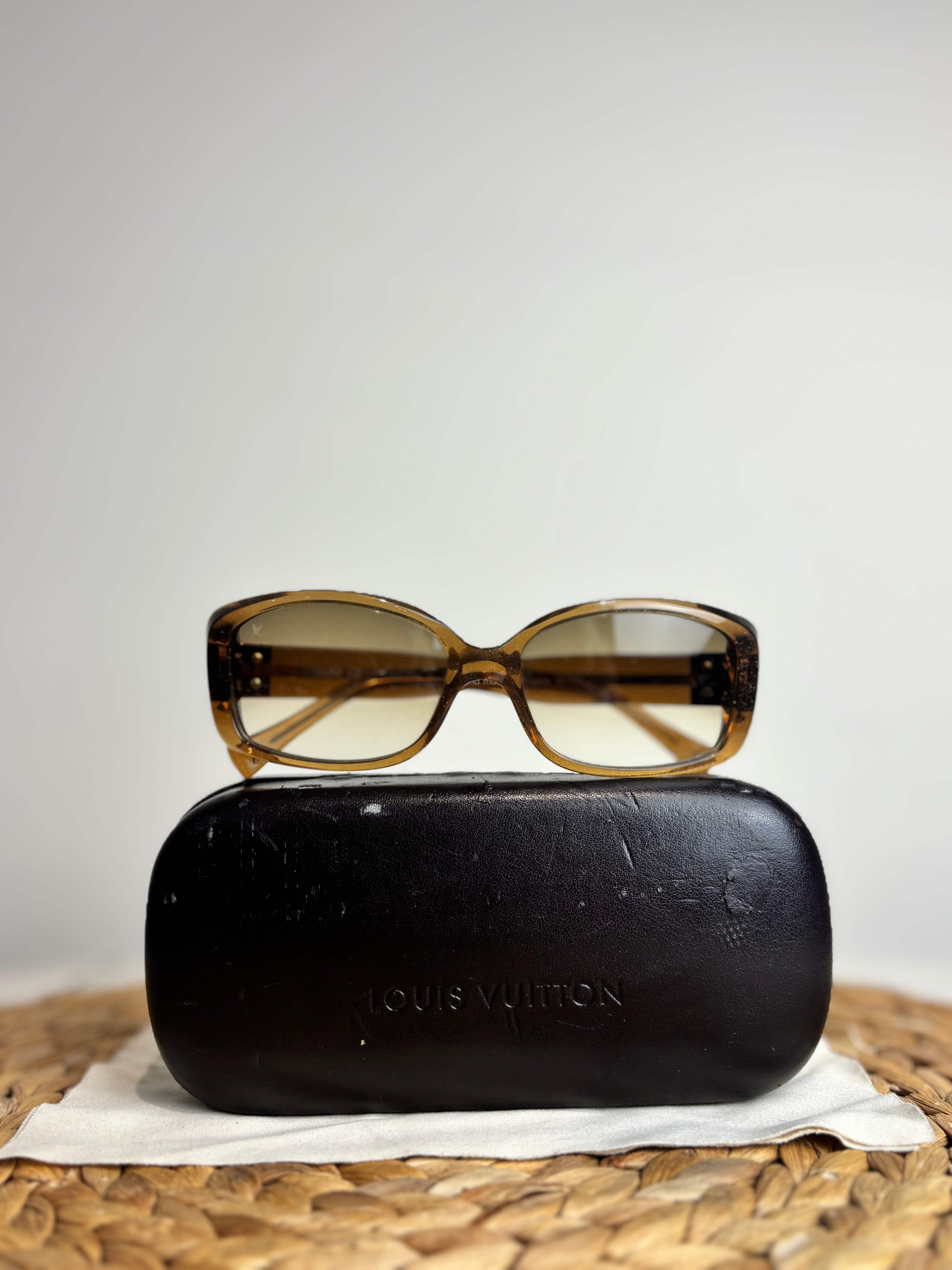 Louis Vuitton Gold Speckling Acetate Frame Soupçon GM Sunglasses