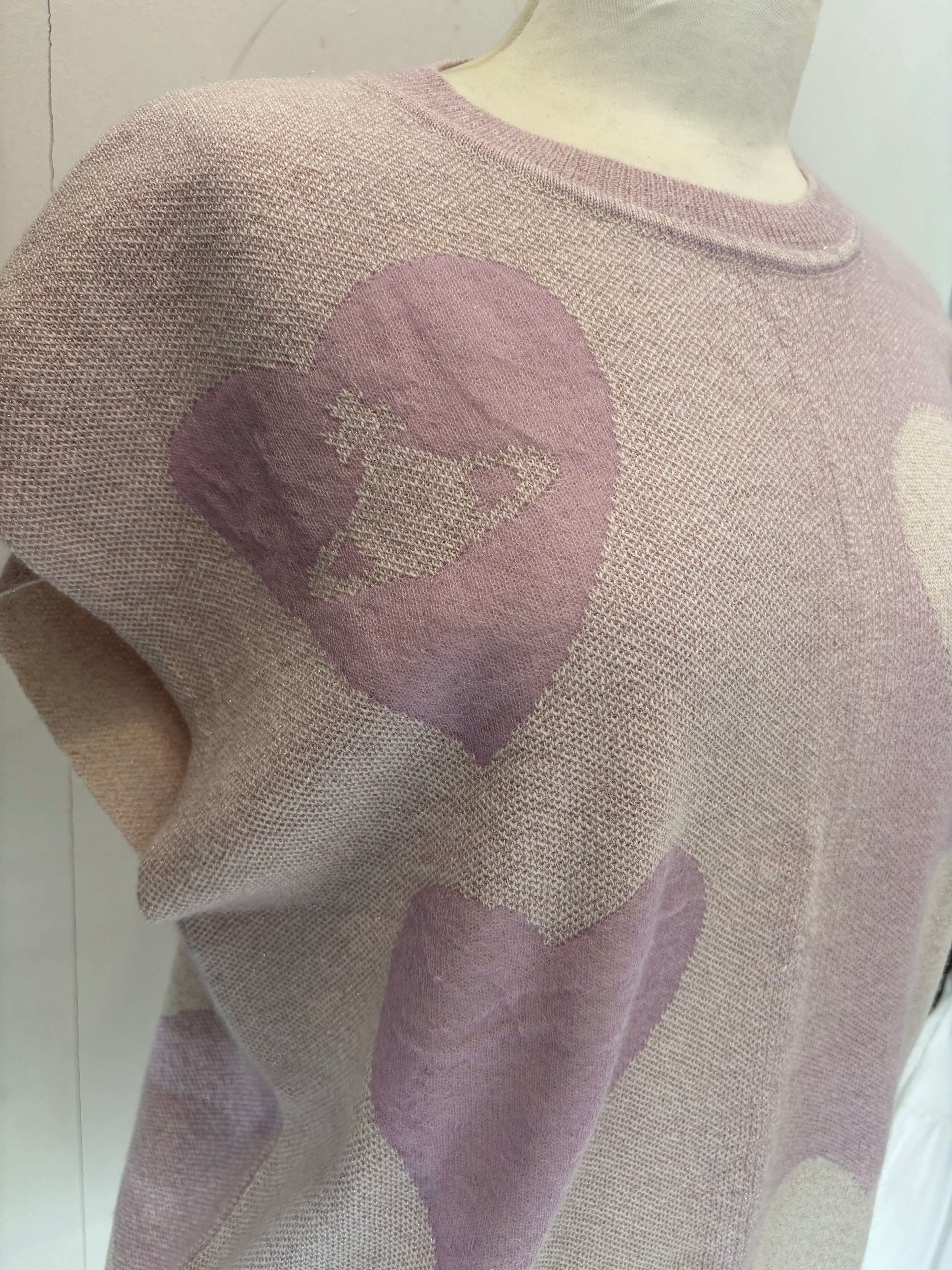 Vivienne Westwood Butter/Lavender Heart Vest