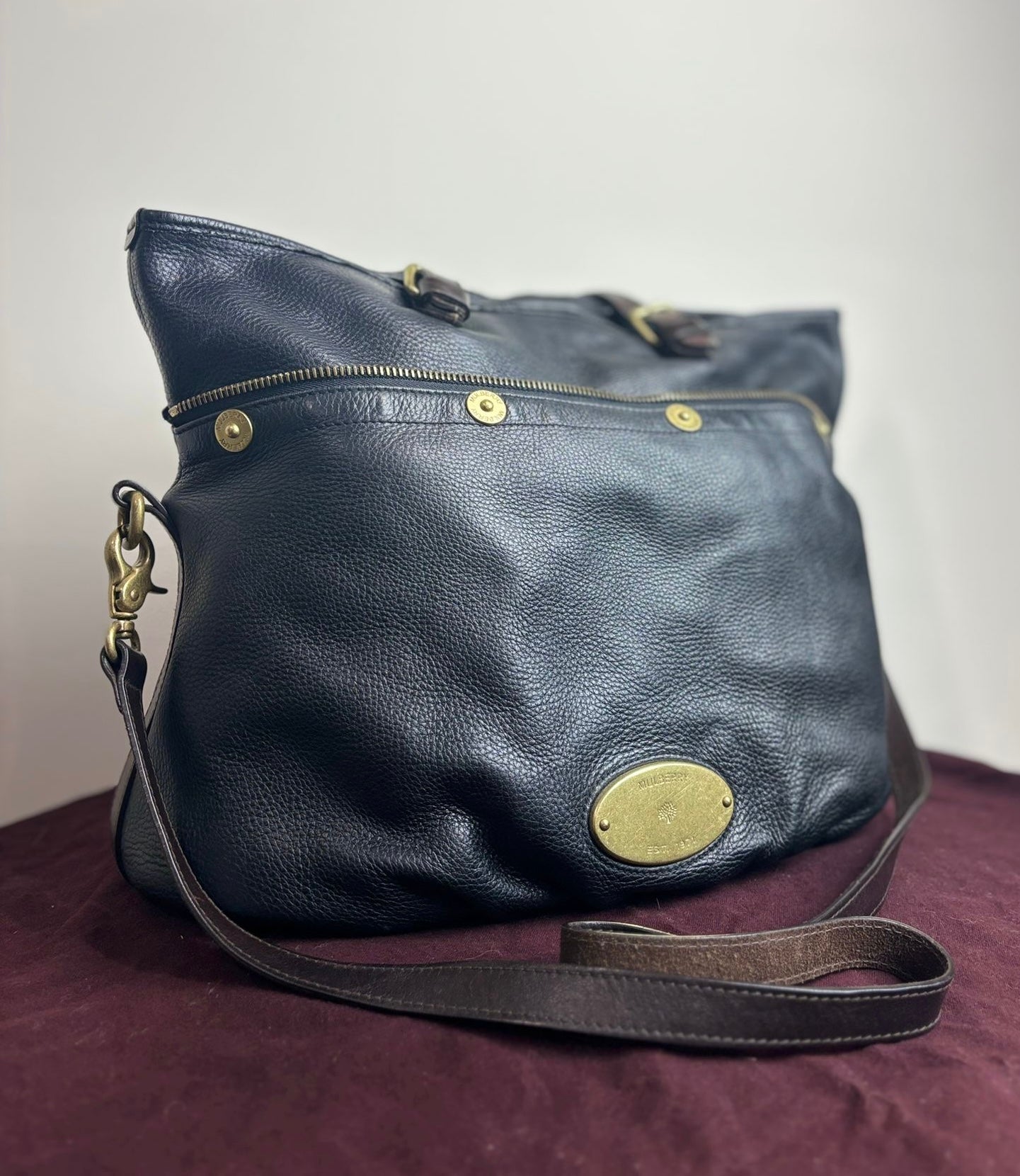 Mulberry Black Mitzy Tote