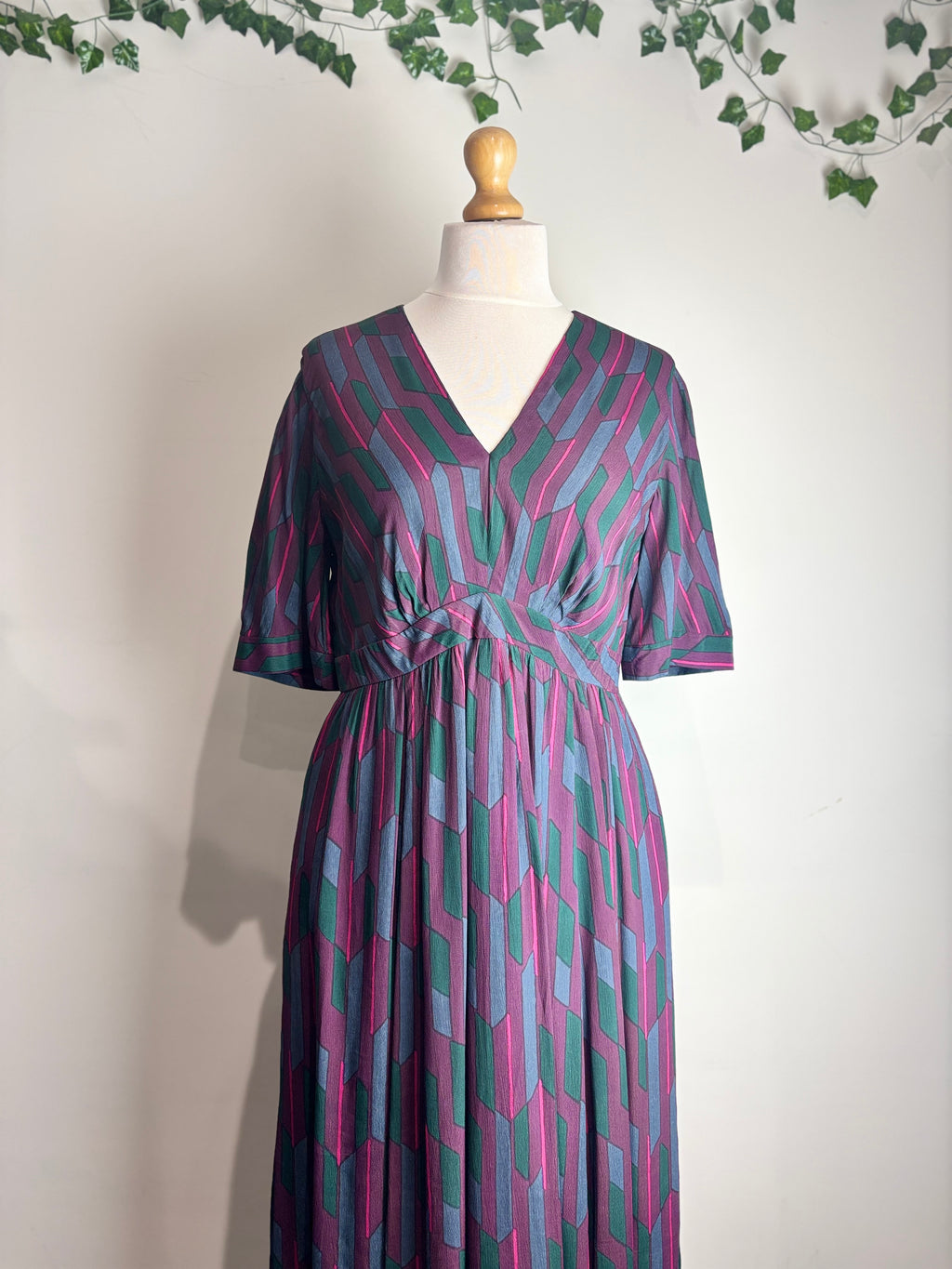 Toast Geo Print V-Neck Maxi Dress