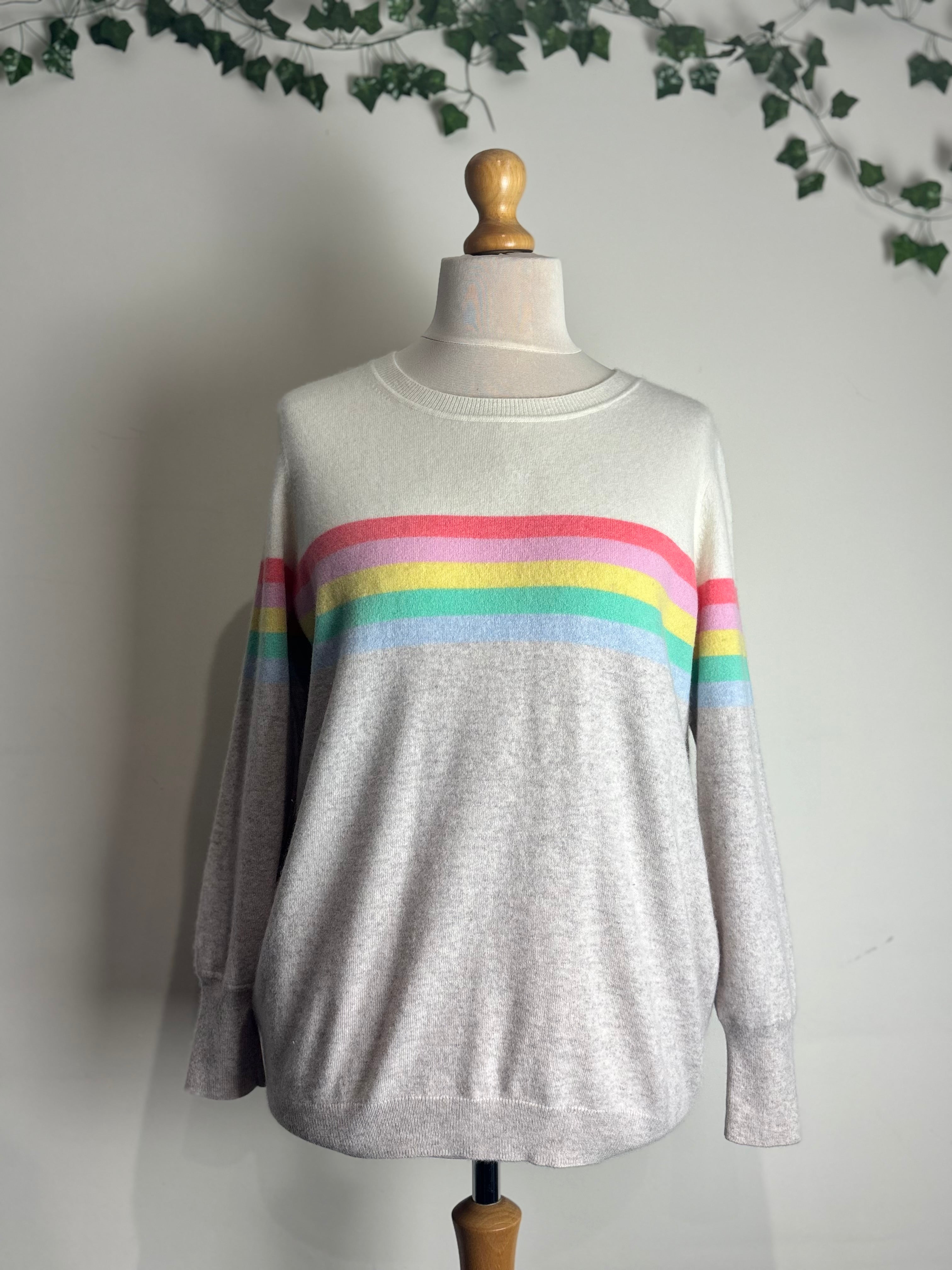 Pure Collection Rainbow Cashmere Jumper
