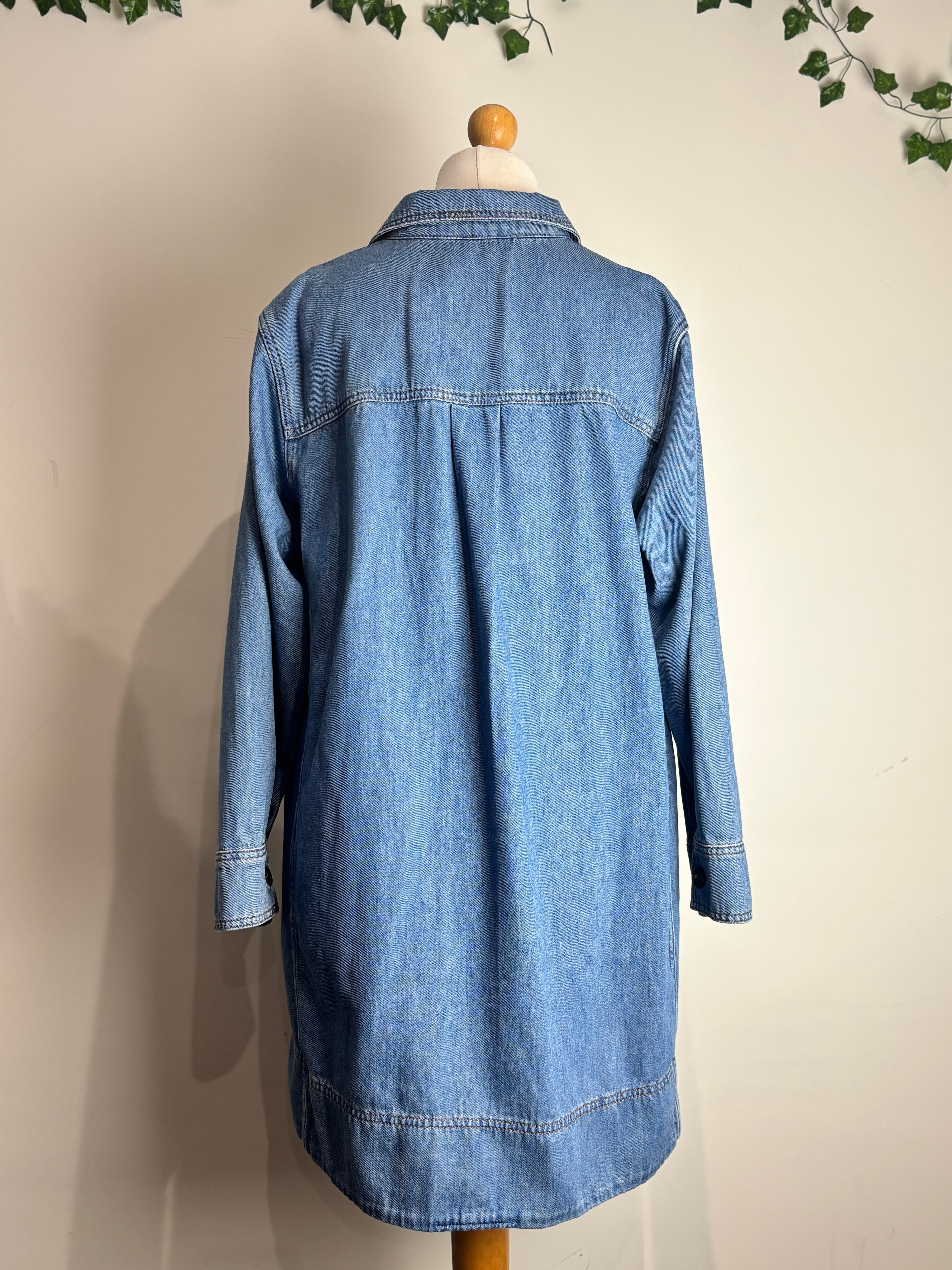ME+EM Relaxed Denim Shirt Dress
