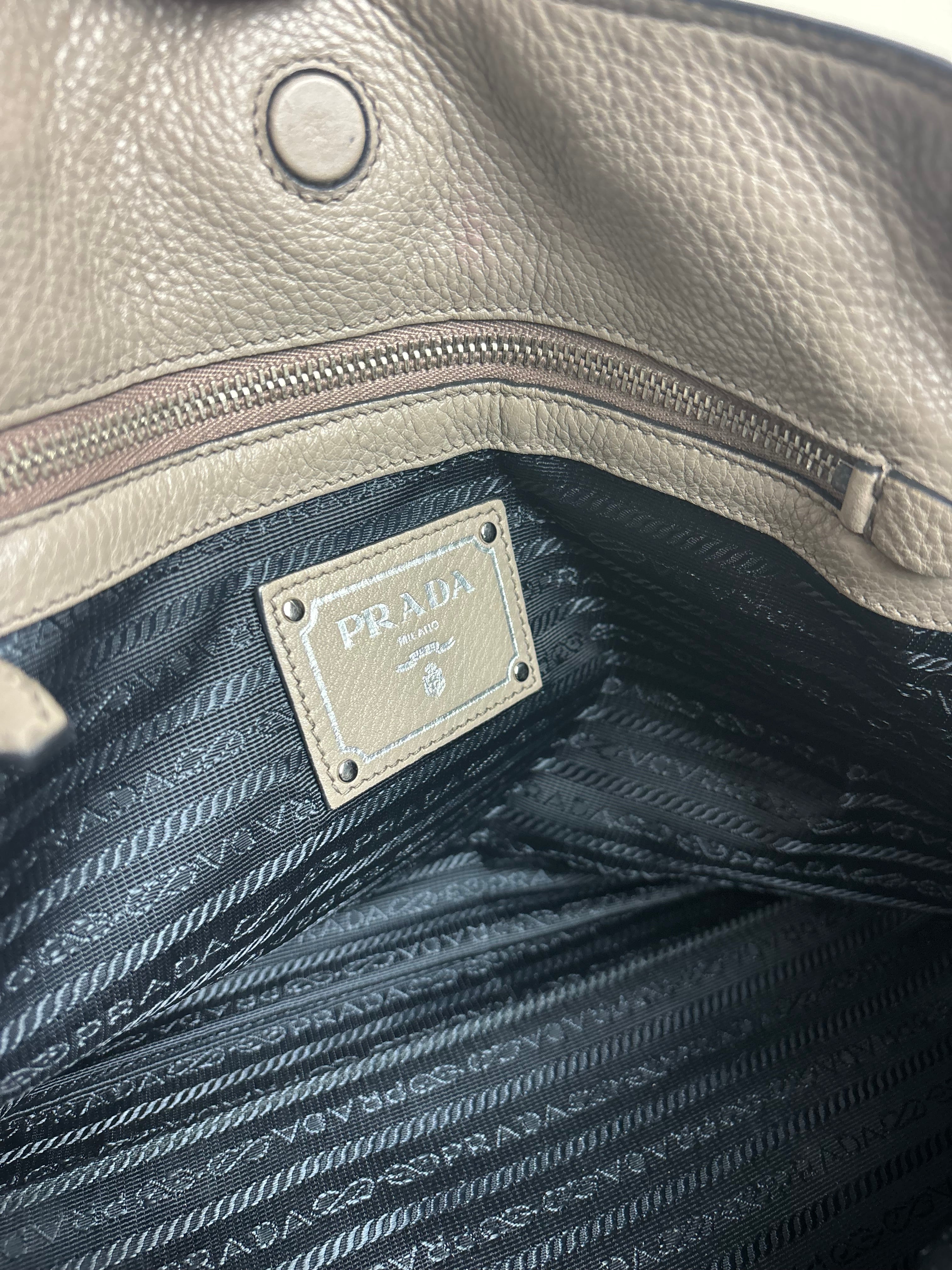 Prada Vitello Daino Zip Tote
