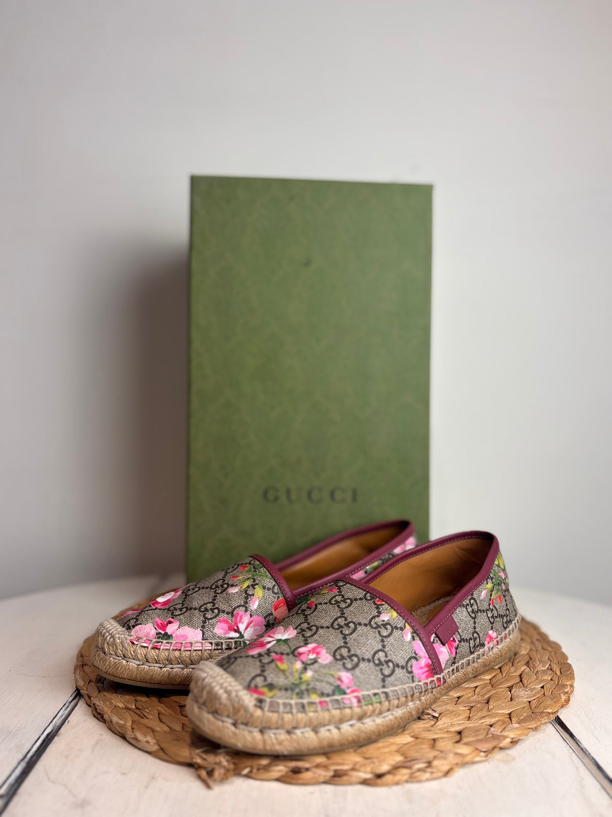 GUCCI Supreme Bloom Canvas Espadrille