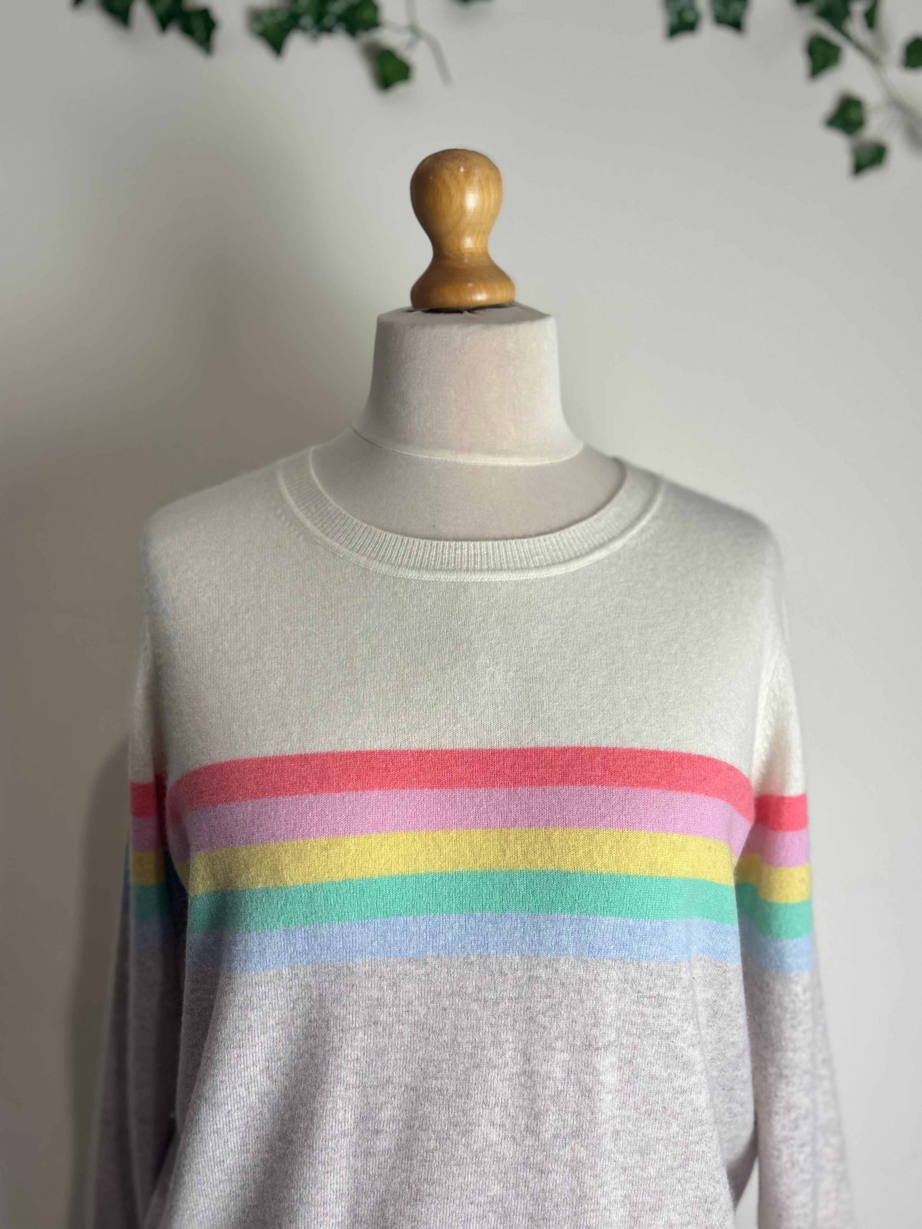 Pure Collection Rainbow Cashmere Jumper