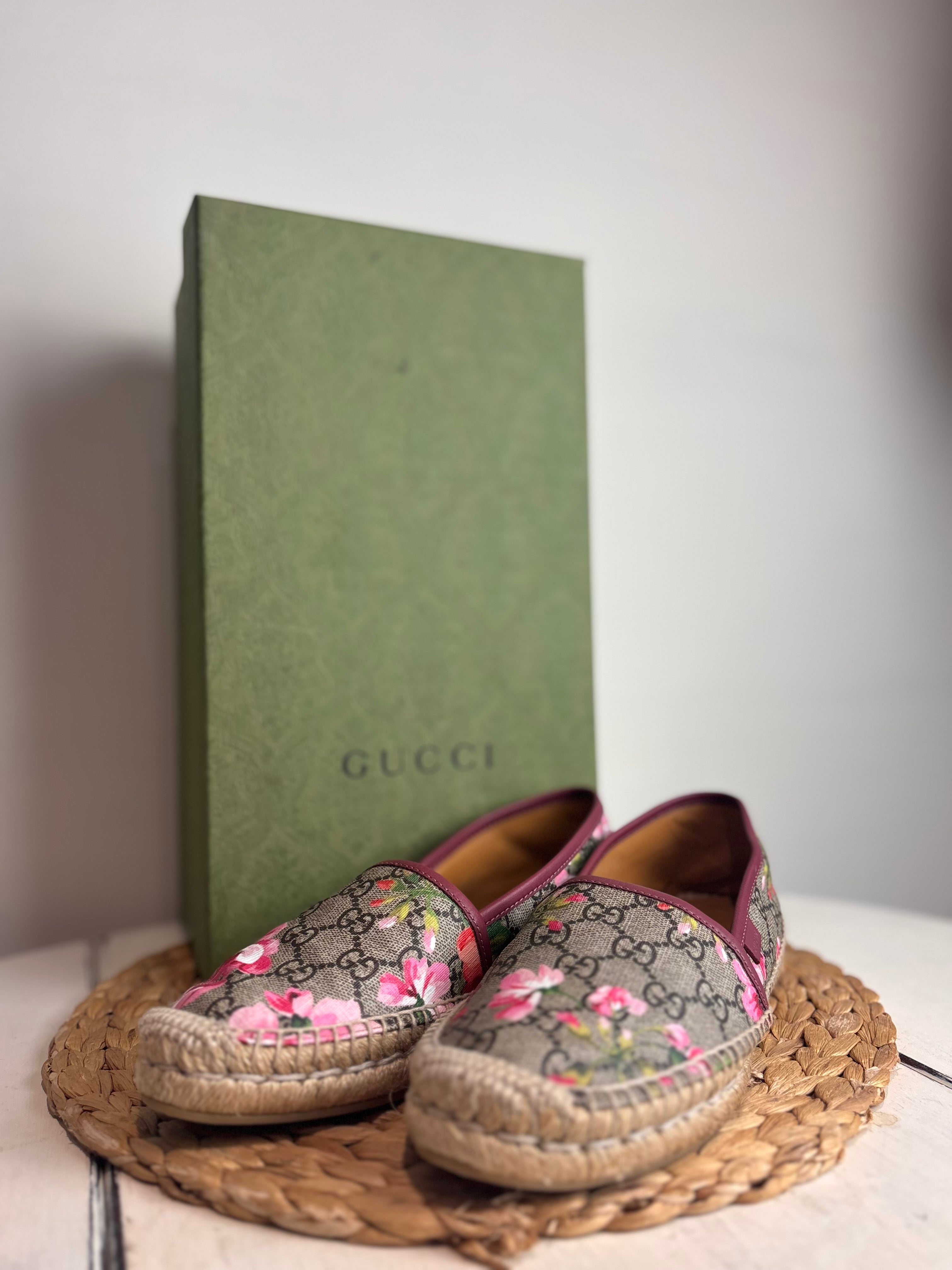 GUCCI Supreme Bloom Canvas Espadrille