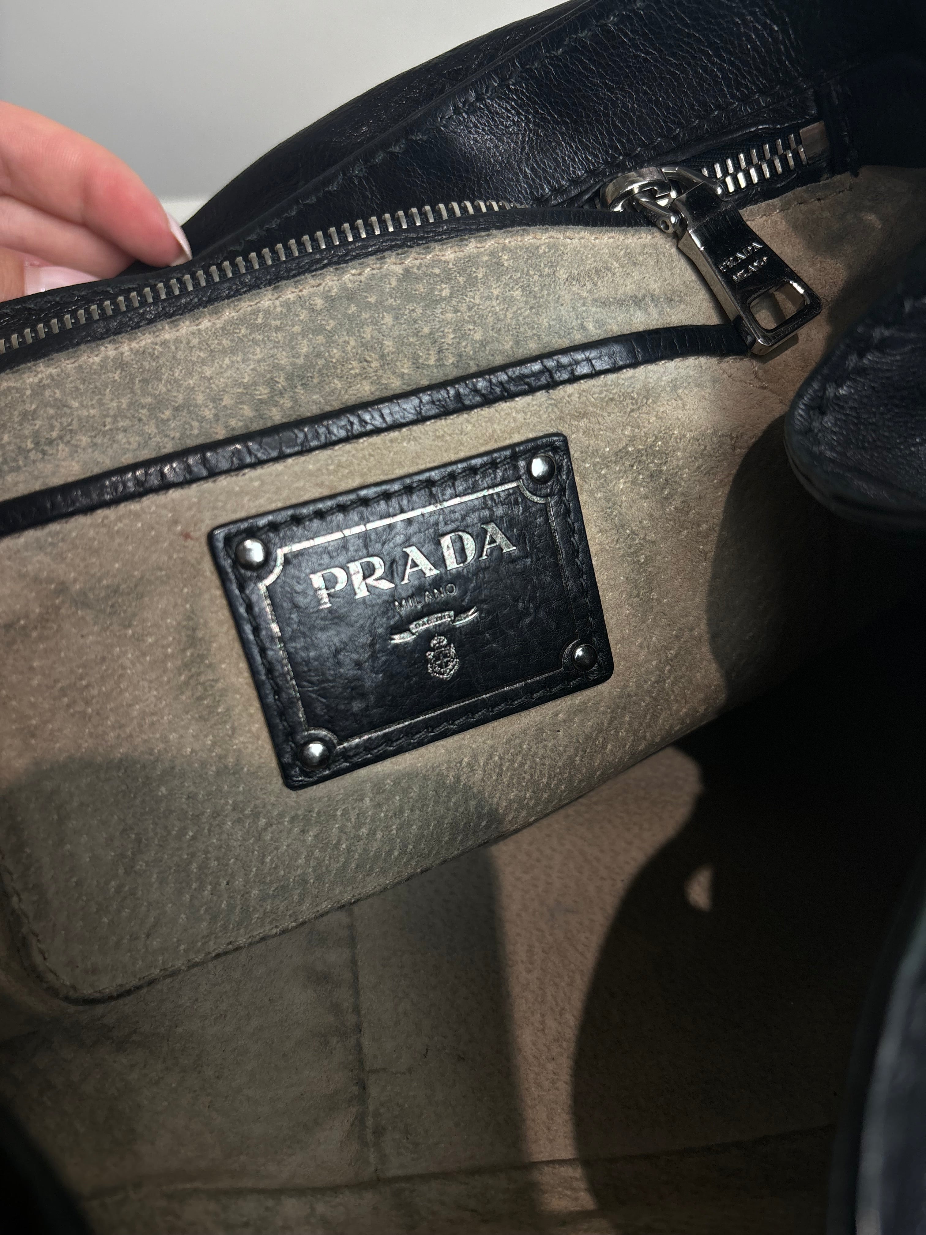 Prada Leather Flap Chain Shoulder Bag
