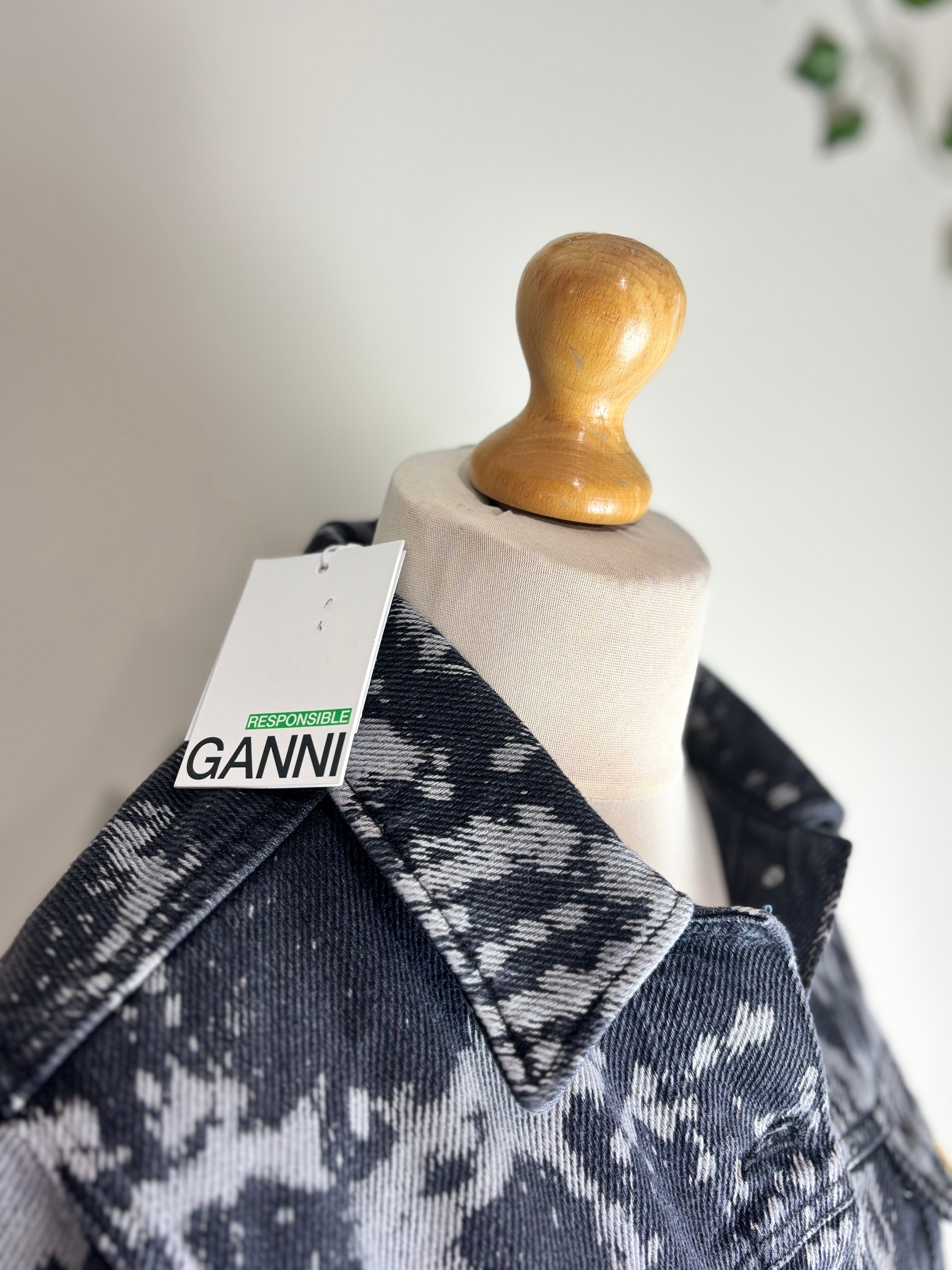 GANNI Heavy Denim Belted Jacket