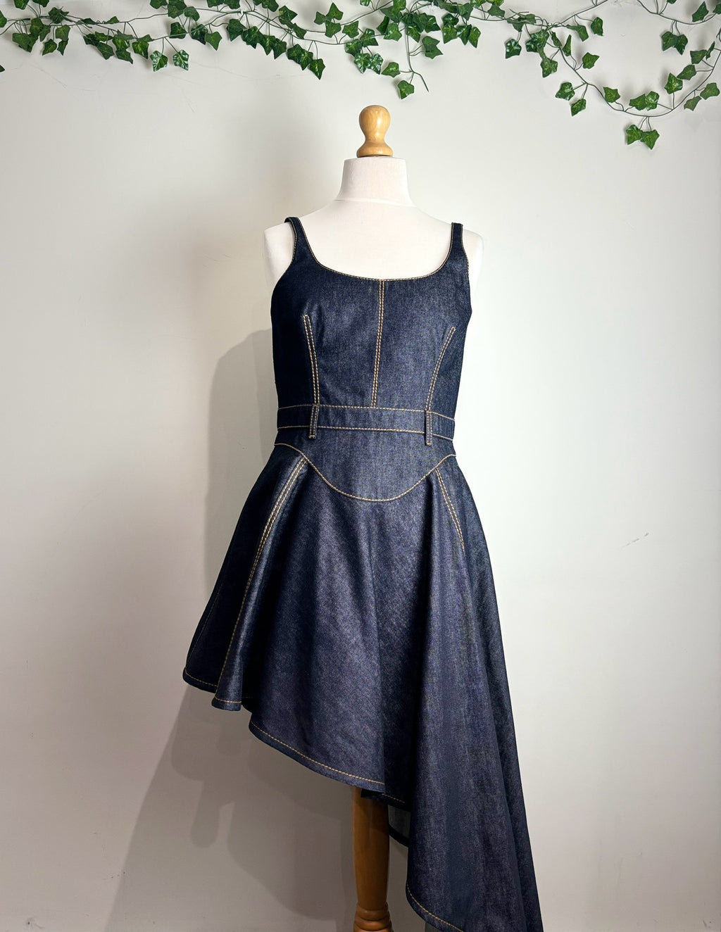 Alexander McQueen Denim Aysmmetric Dress
