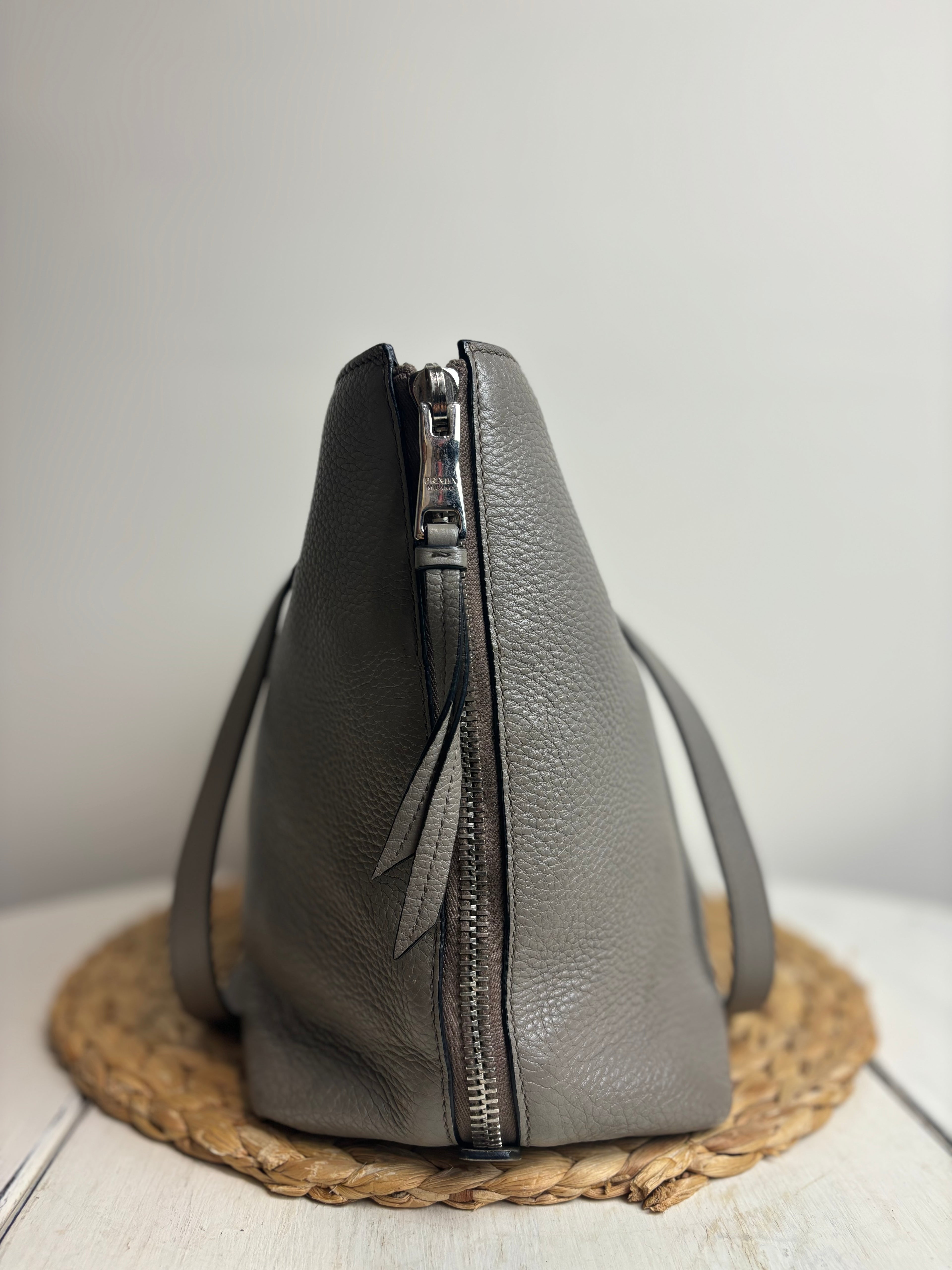 Prada Vitello Daino Zip Tote