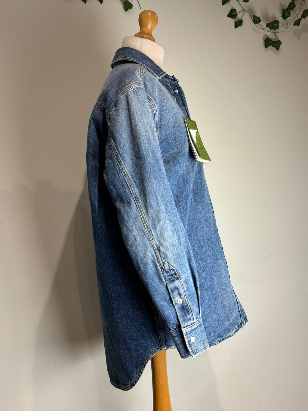 GUCCI Denim Long-Line Shirt