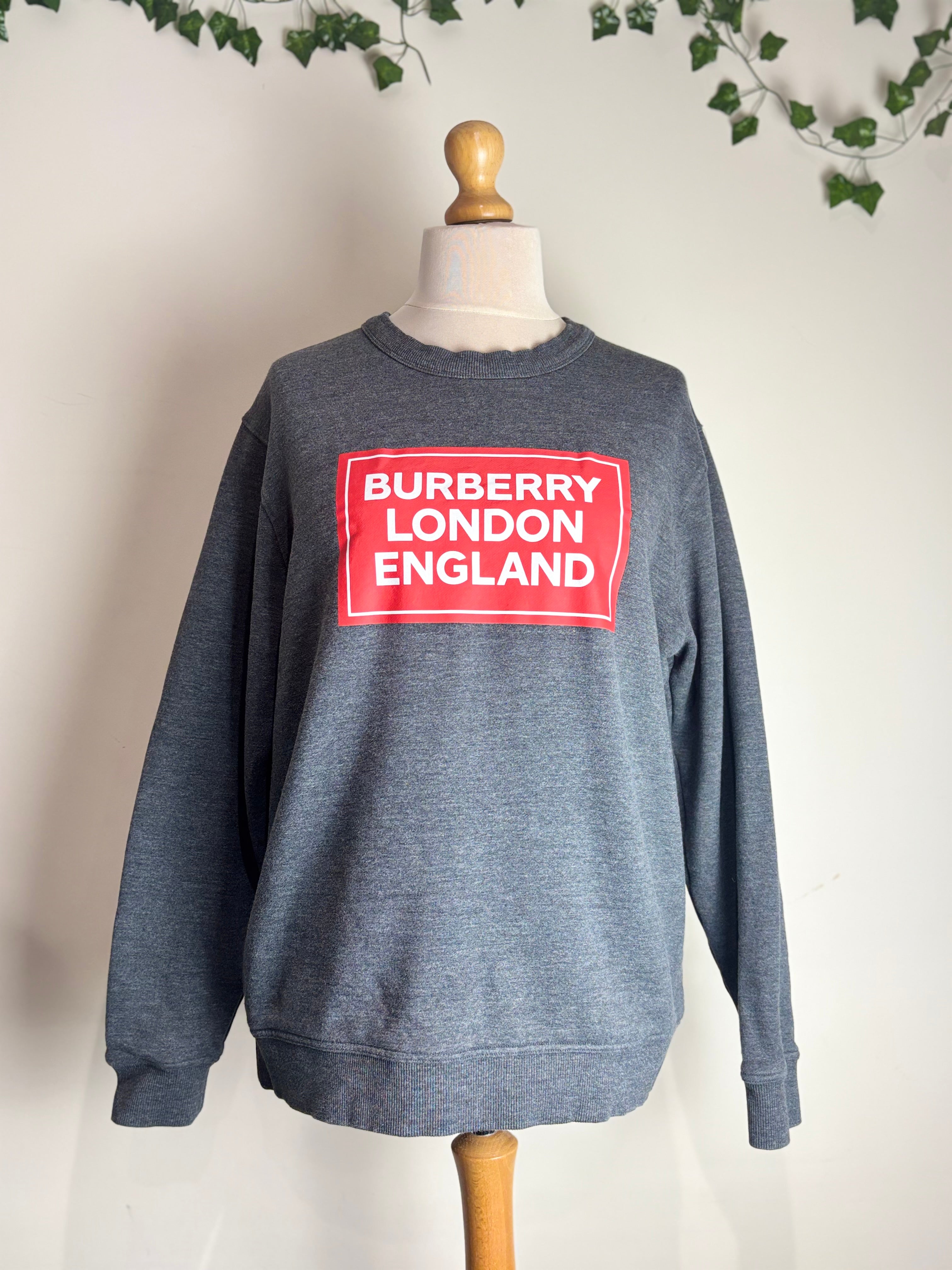 Burberry Fawson Grey Logo Sweatshirt