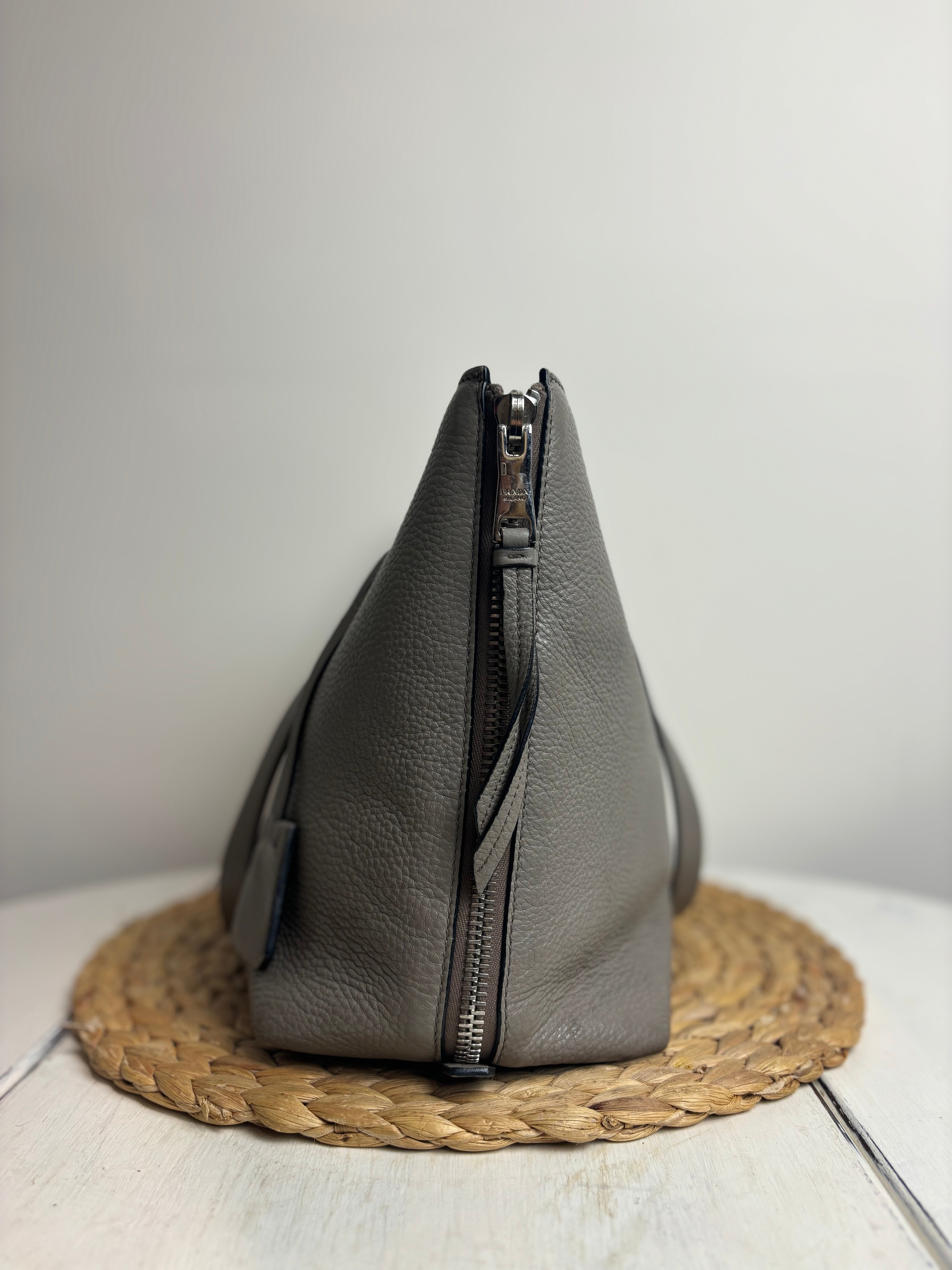 Prada Vitello Daino Zip Tote