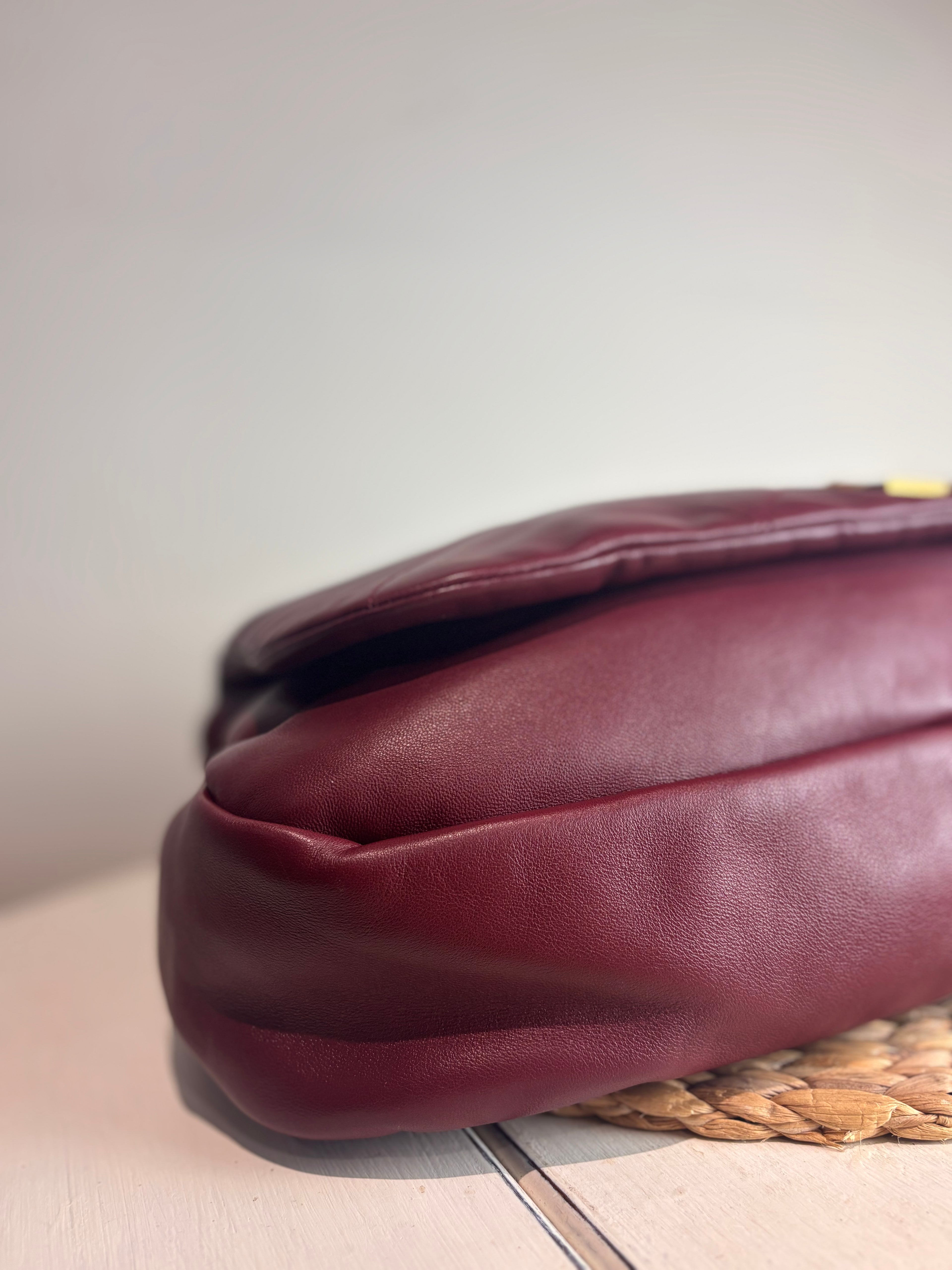 YSL Jamie 4.3 Bordeaux Red Nappa Leather Shoulder Bag (Large)