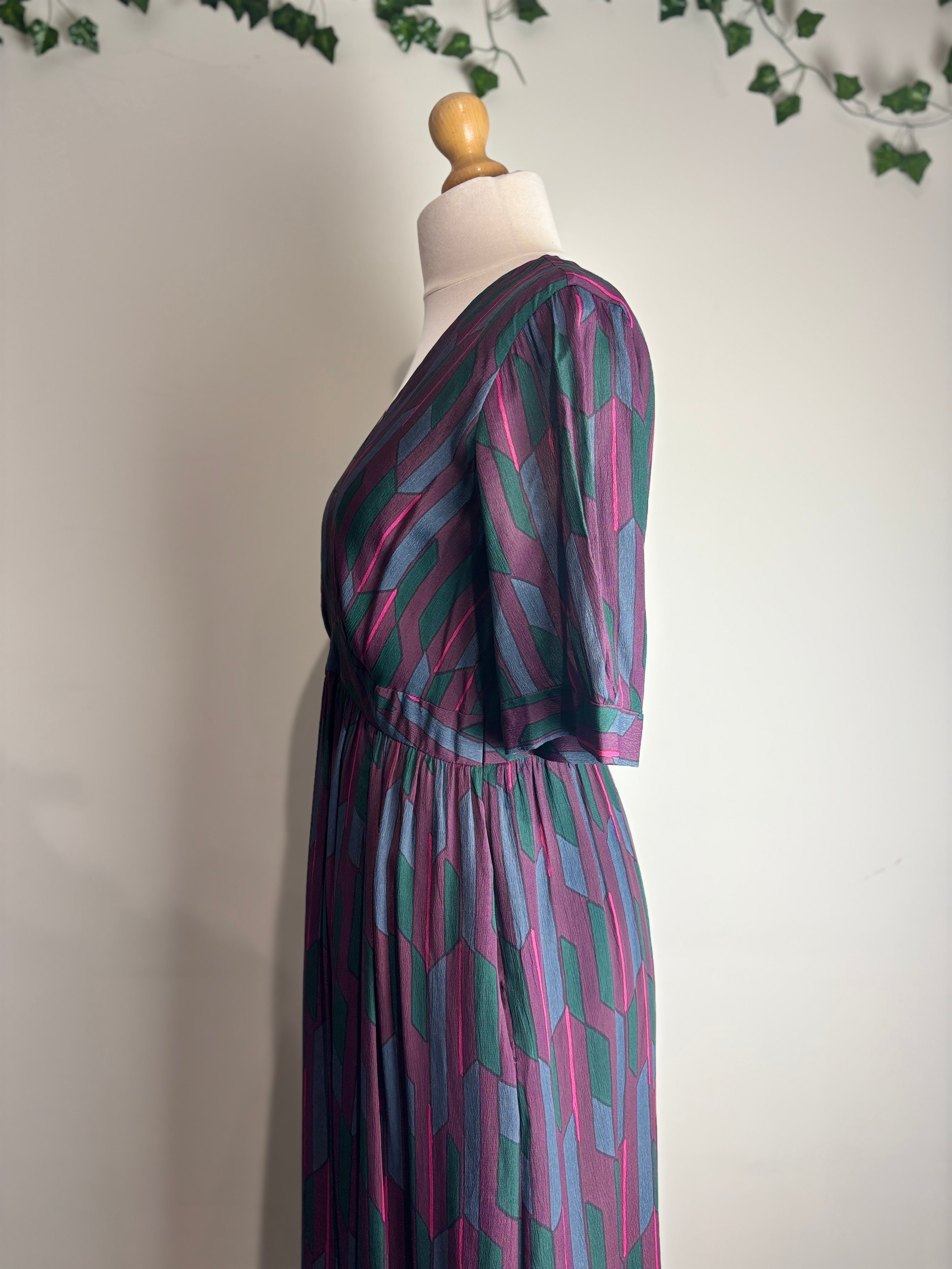 Toast Geo Print V-Neck Maxi Dress