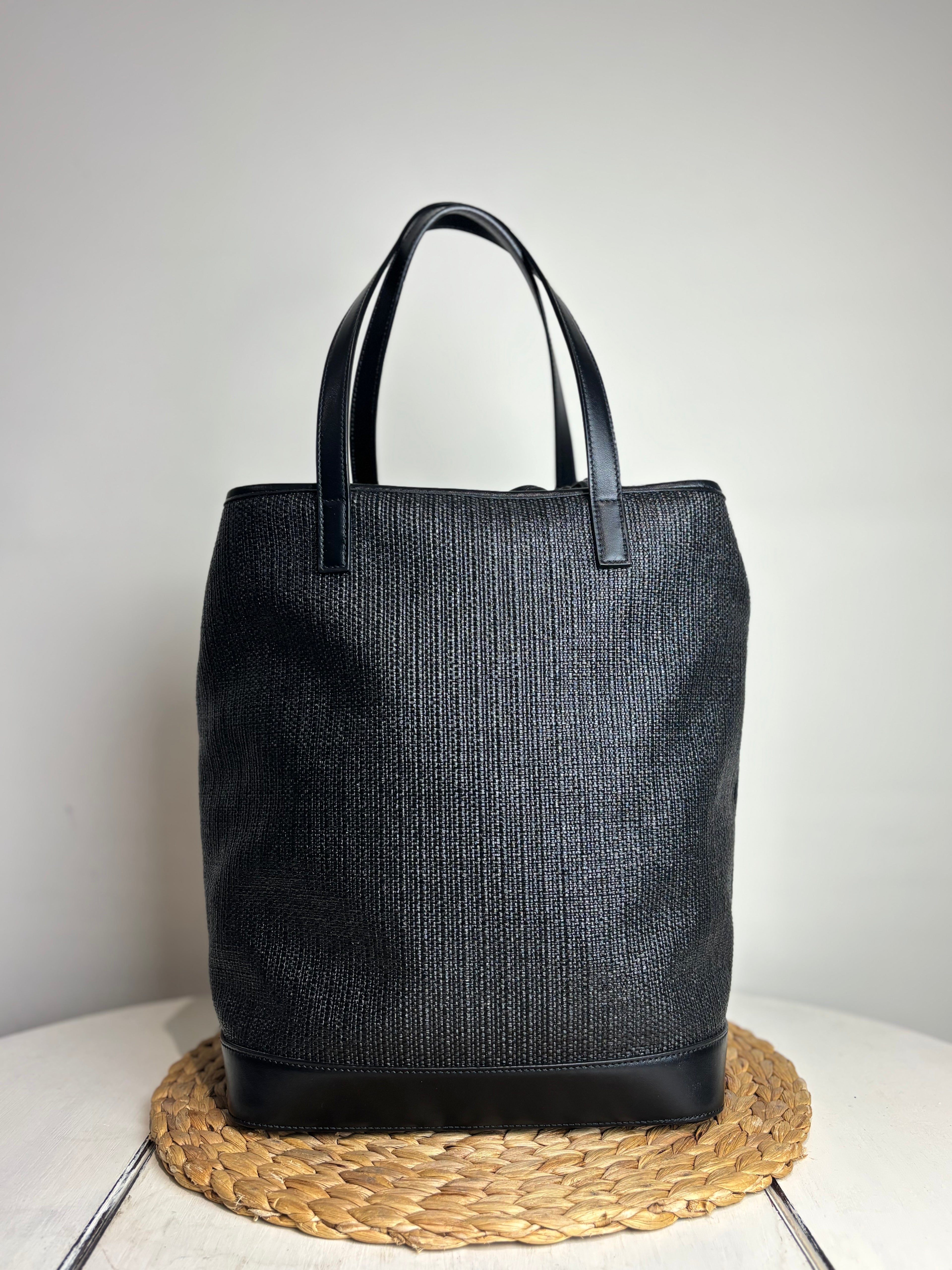 Yves Saint Laurent Teddy Drawstring Shopping Tote