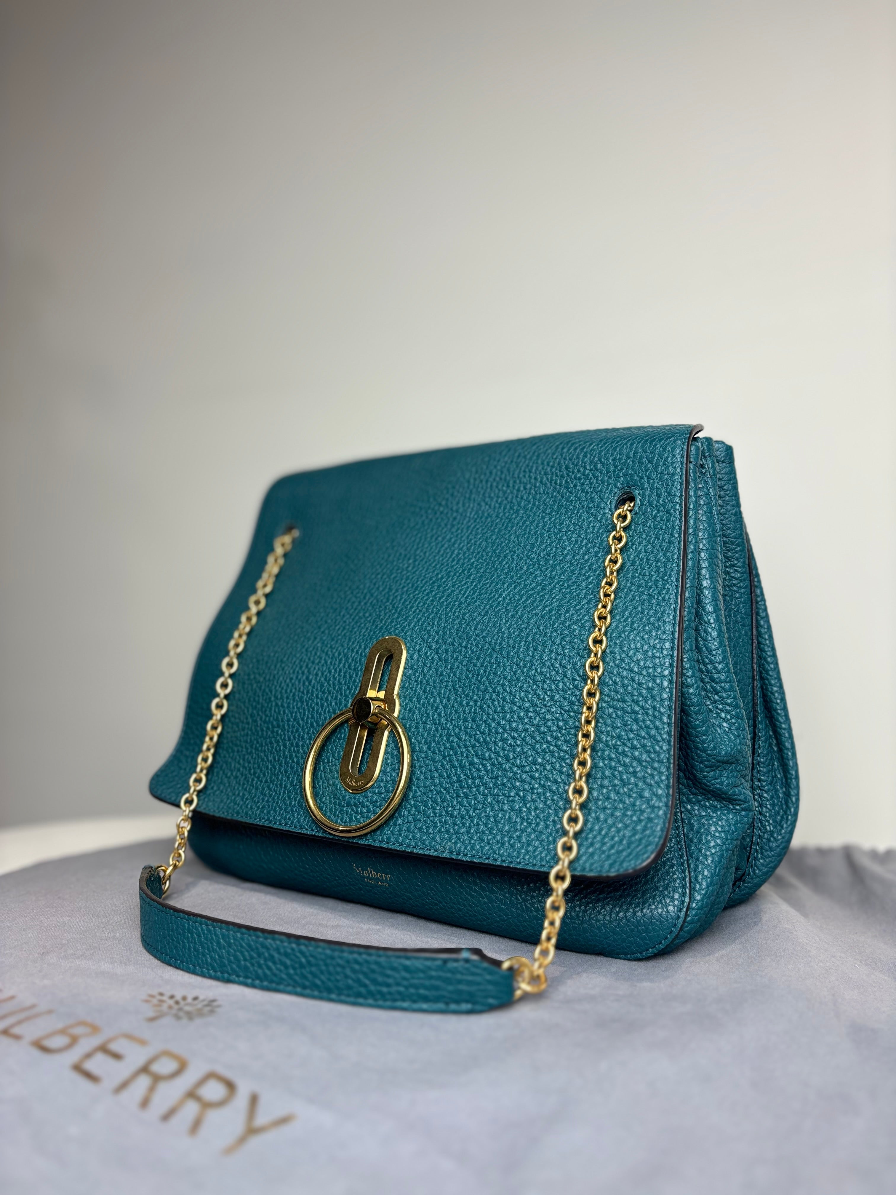Mulberry Marloes Satchel in Imperial Blue Classic Grainy Calf