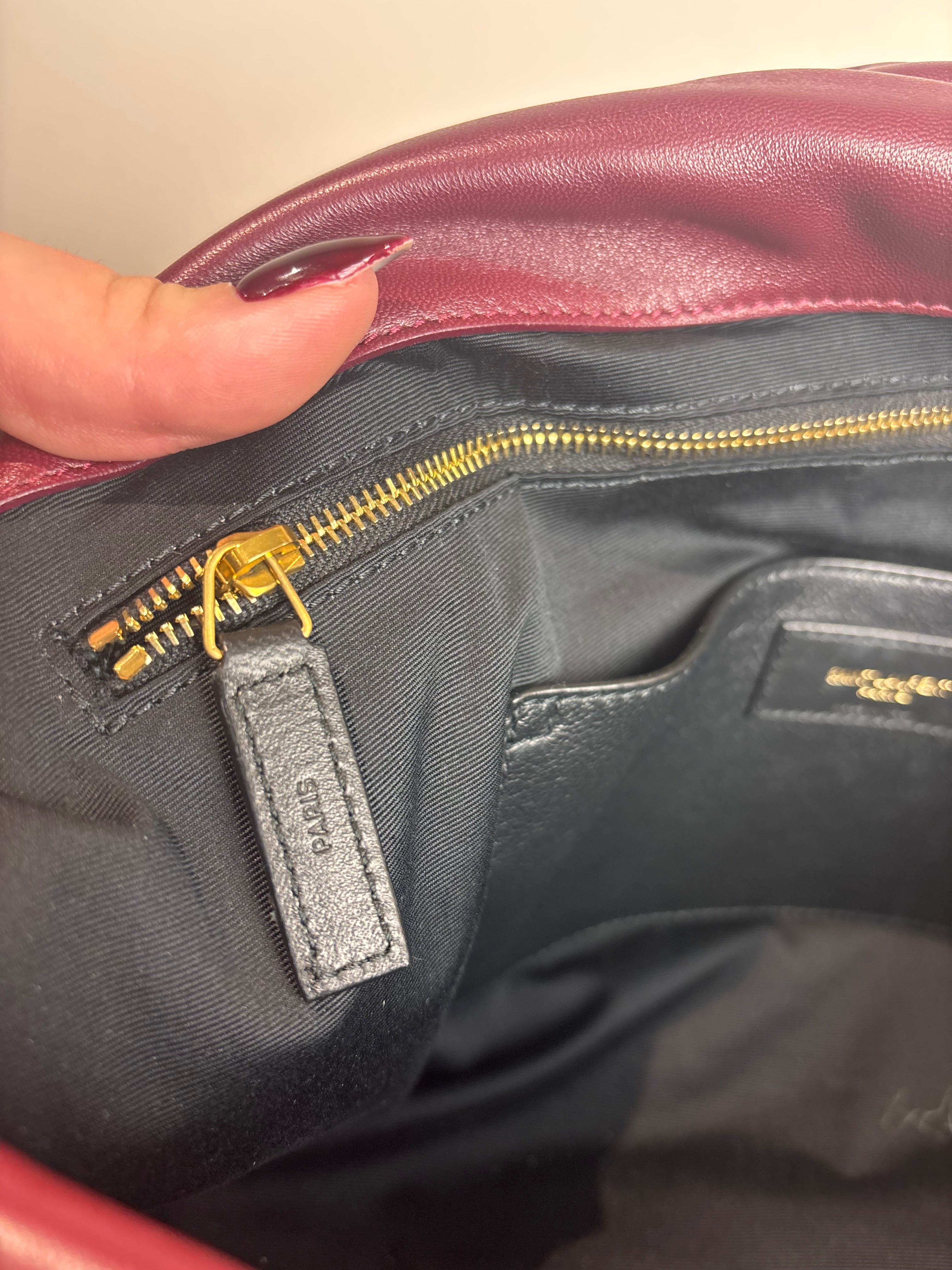 YSL Jamie 4.3 Bordeaux Red Nappa Leather Shoulder Bag (Large)
