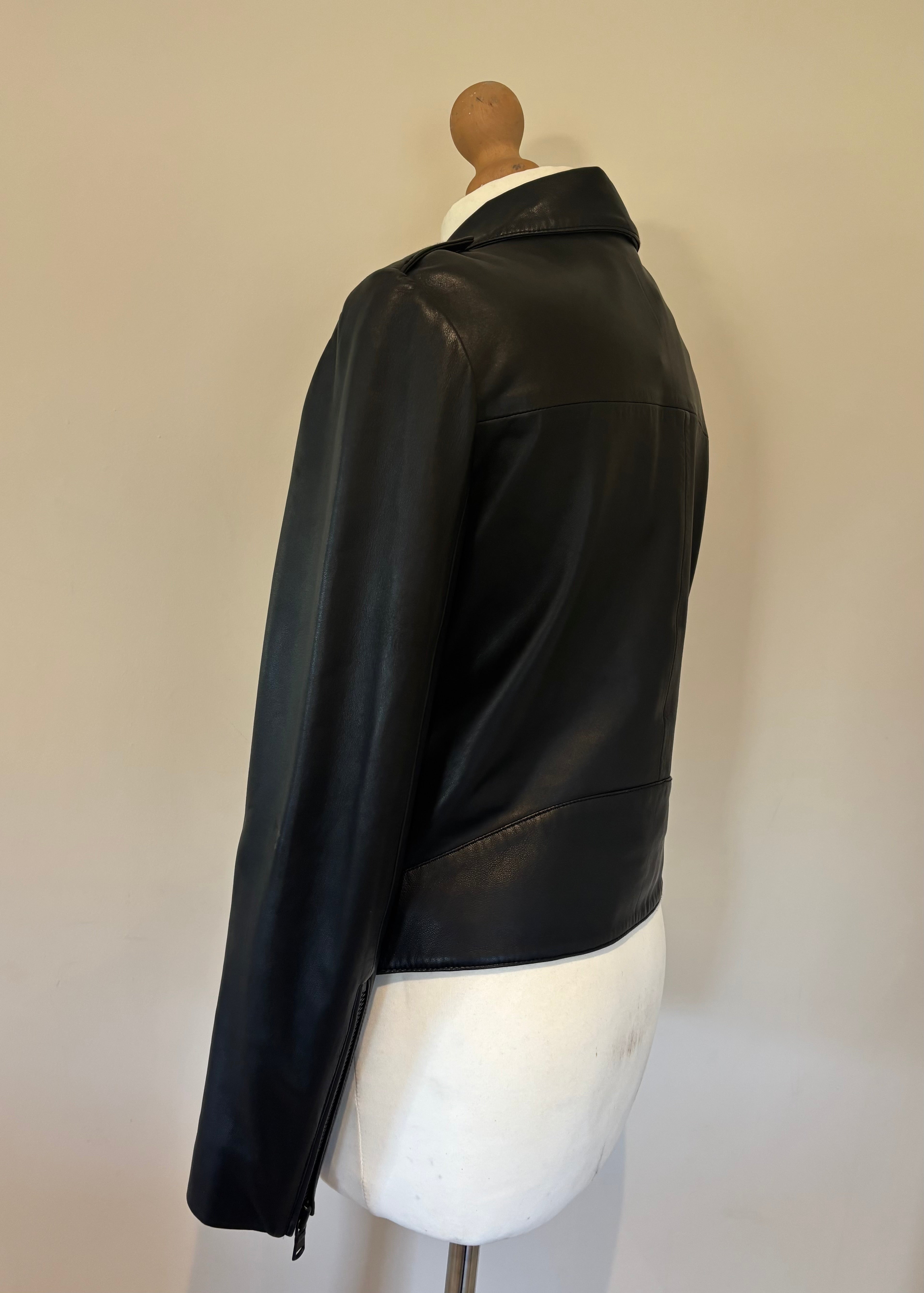 Hush Black Leather Biker Jacket