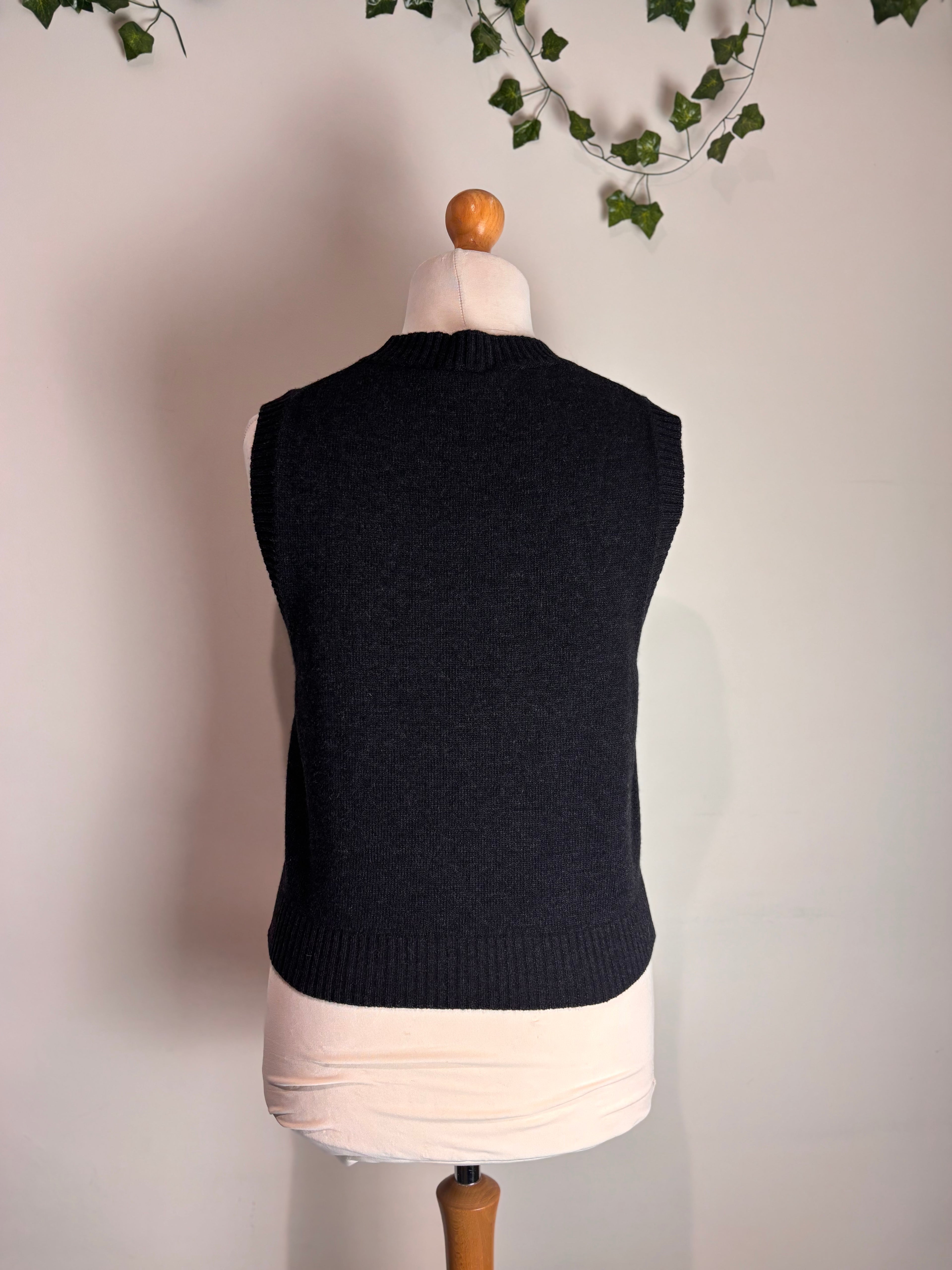GANNI 'Have a nice day!' Intarsia Wool Vest (BNWT)