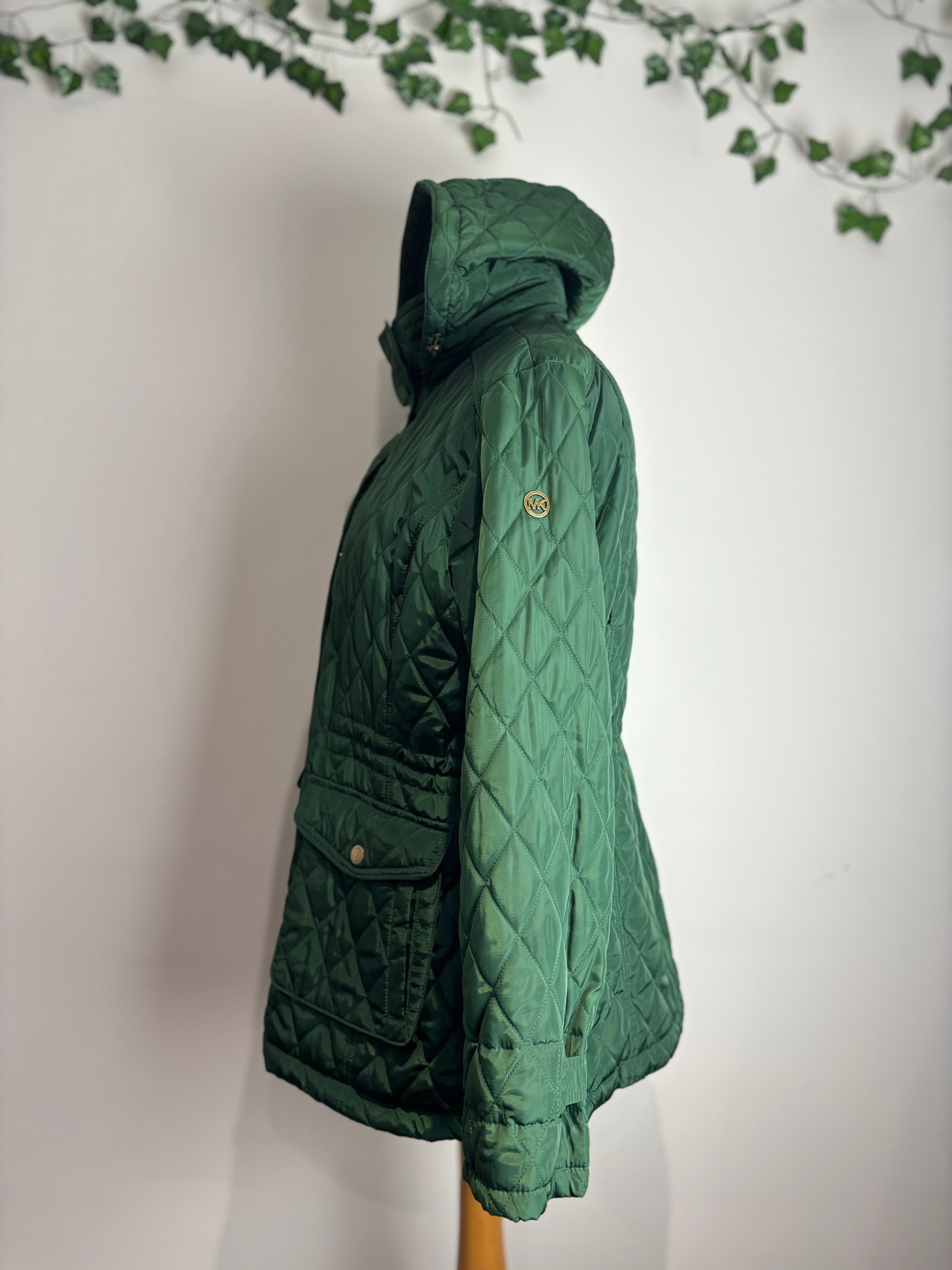 Michael Kors Winter Green Quilted Coat