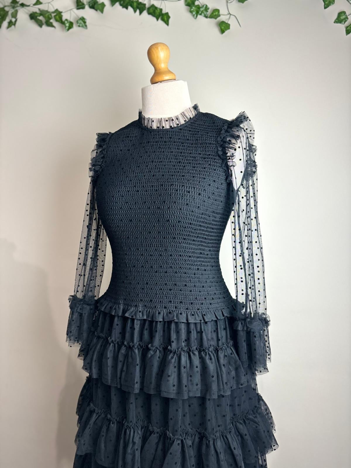 ME+EM Polka Dot Tulle Maxi dress