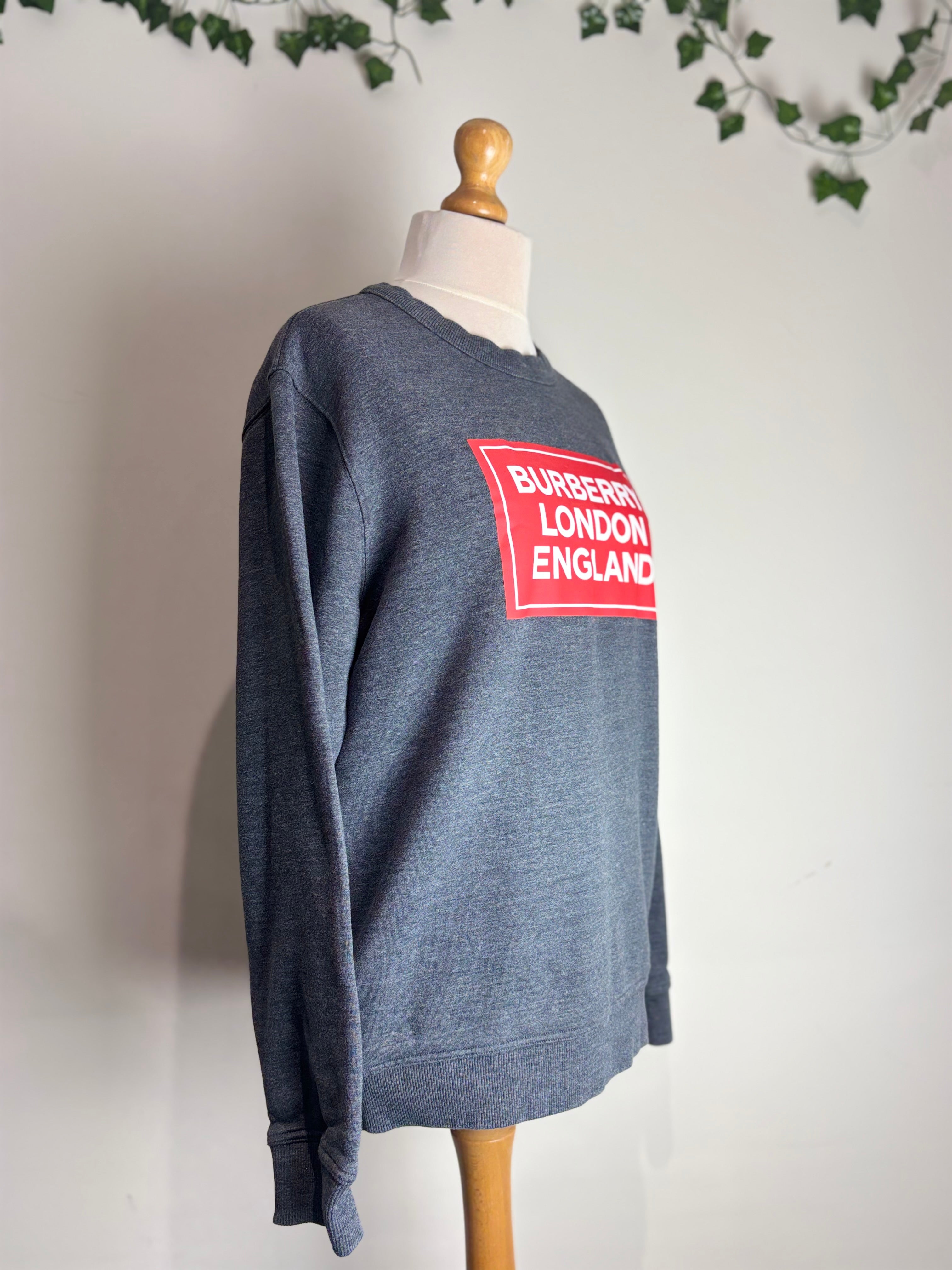 Burberry Fawson Grey Logo Sweatshirt