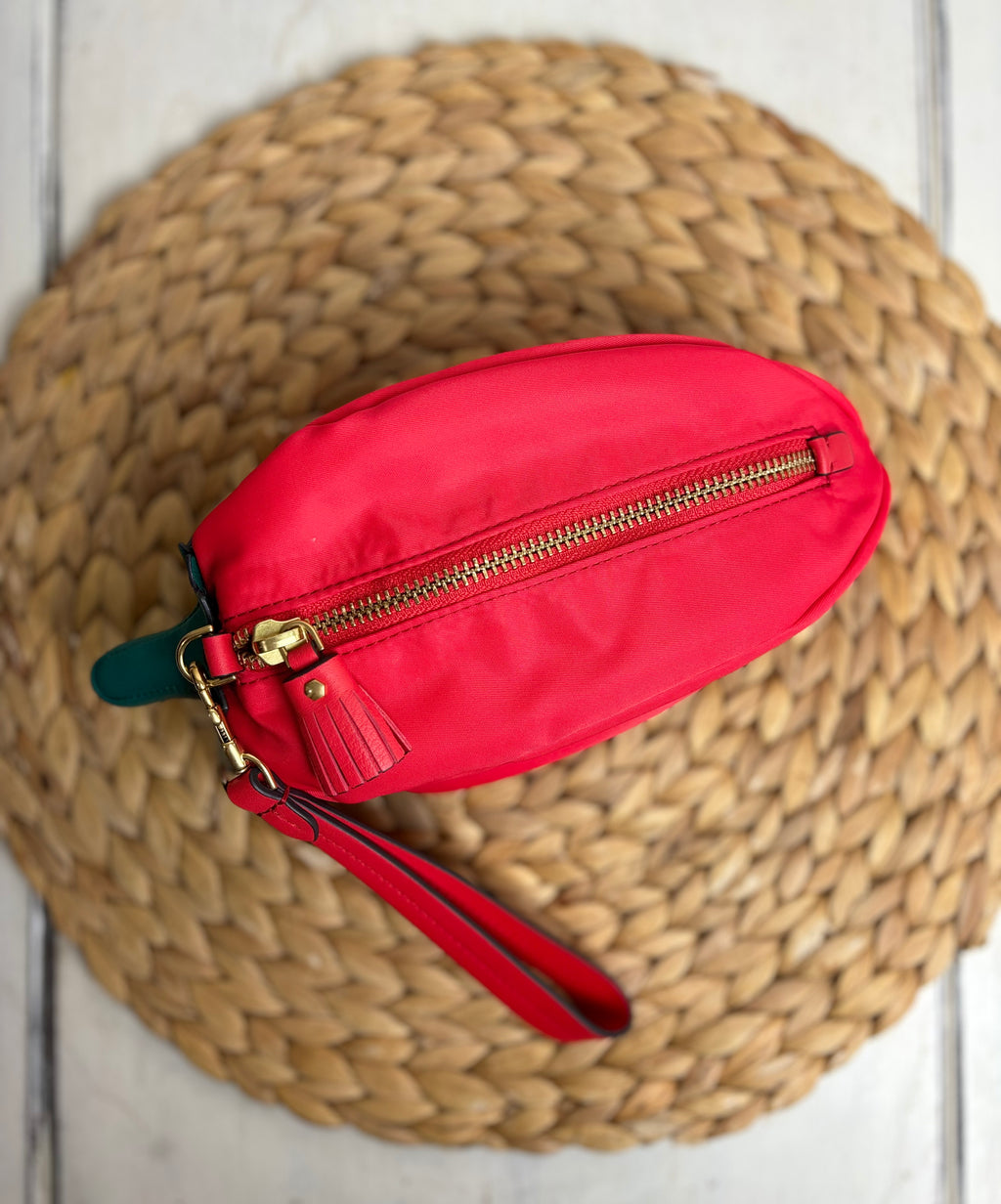 Anya Hindmarsh Pepper Leather-Trimmed Nylon Pouch
