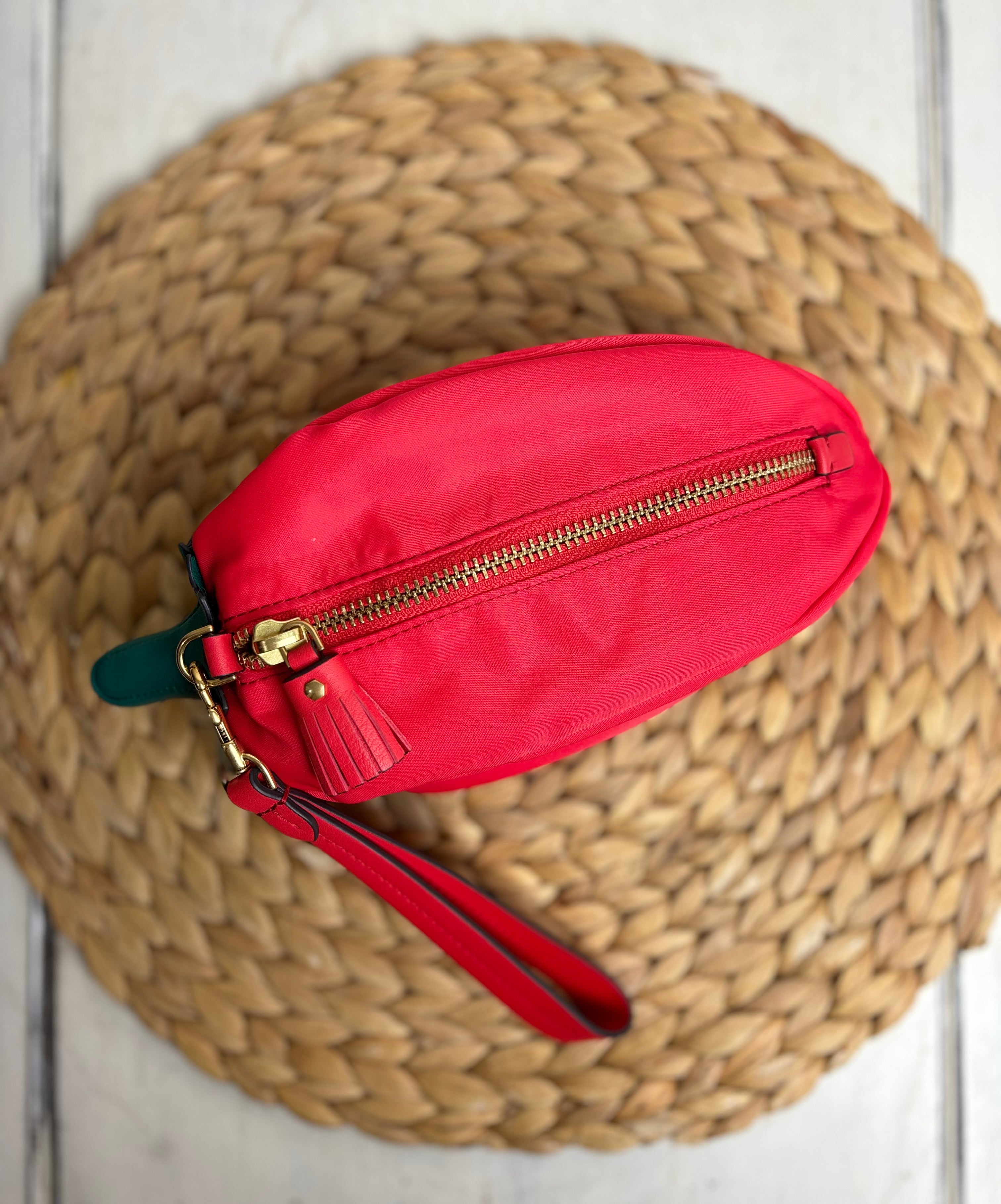 Anya Hindmarsh Pepper Leather-Trimmed Nylon Pouch