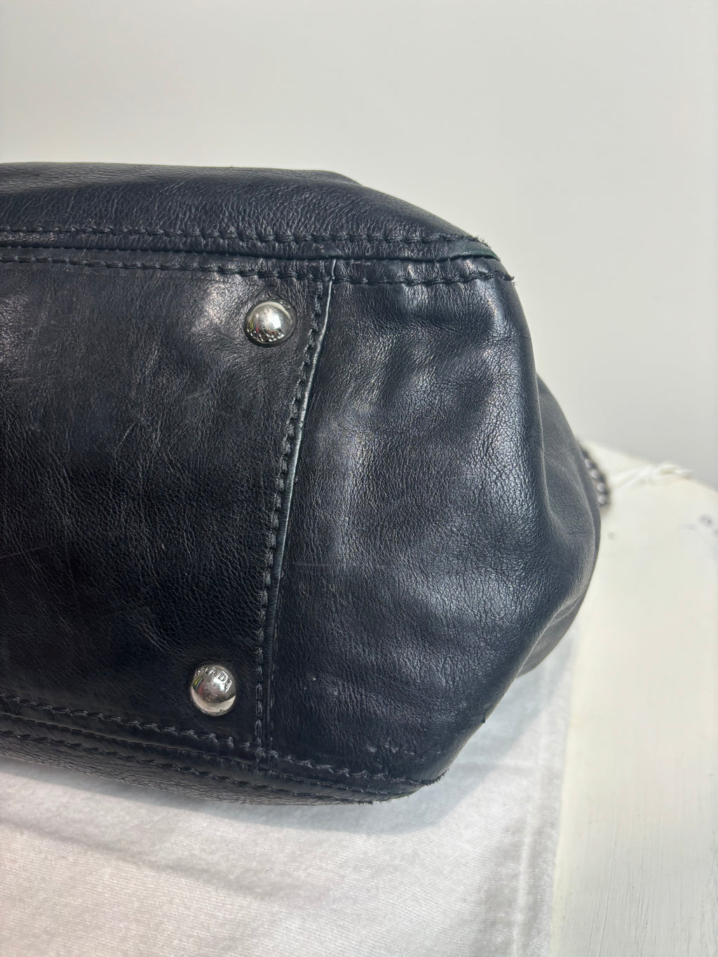 Prada Leather Flap Chain Shoulder Bag