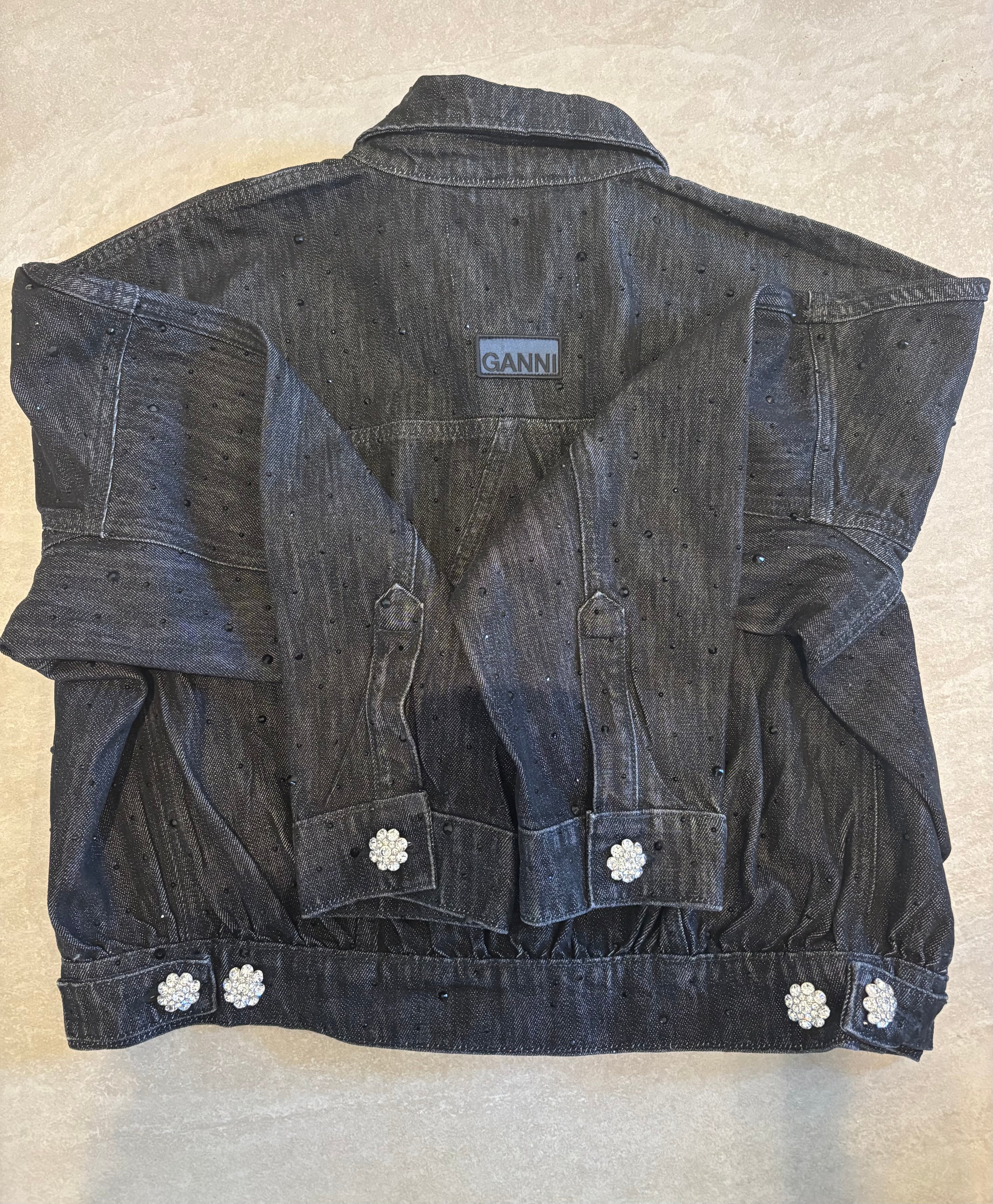 GANNI Black Denim Jacket