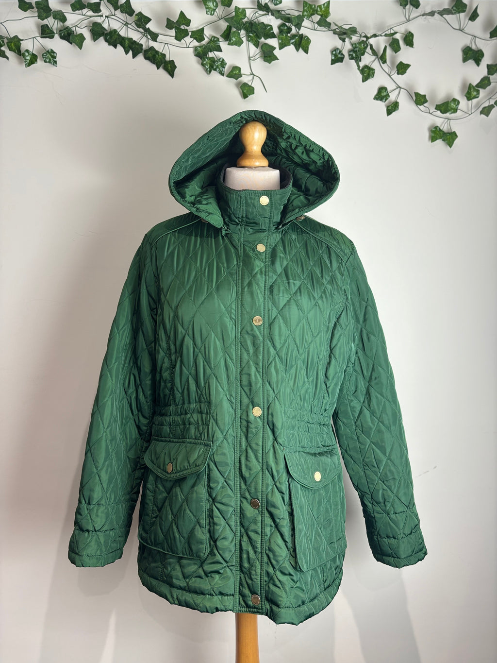 Michael Kors Winter Green Quilted Coat
