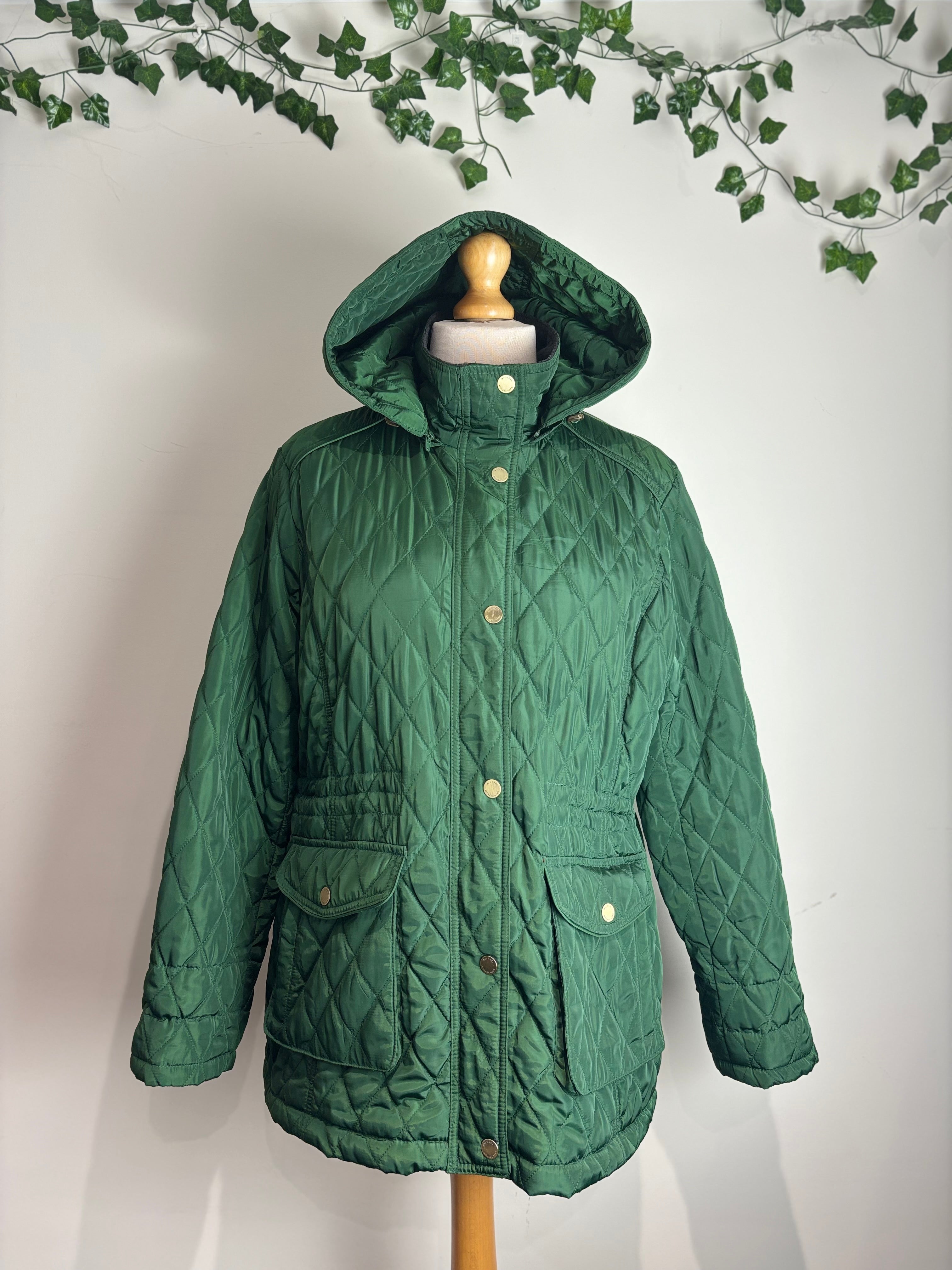 Michael Kors Winter Green Quilted Coat