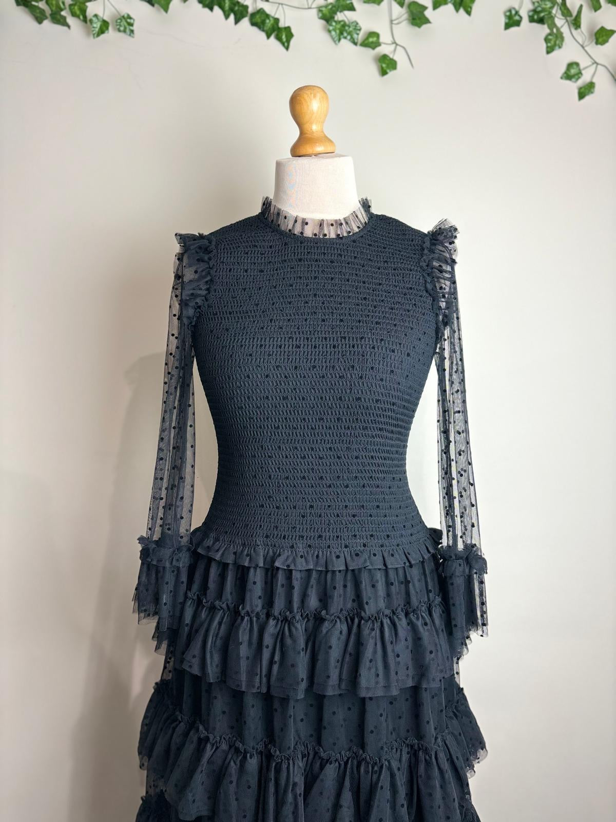 ME+EM Polka Dot Tulle Maxi dress
