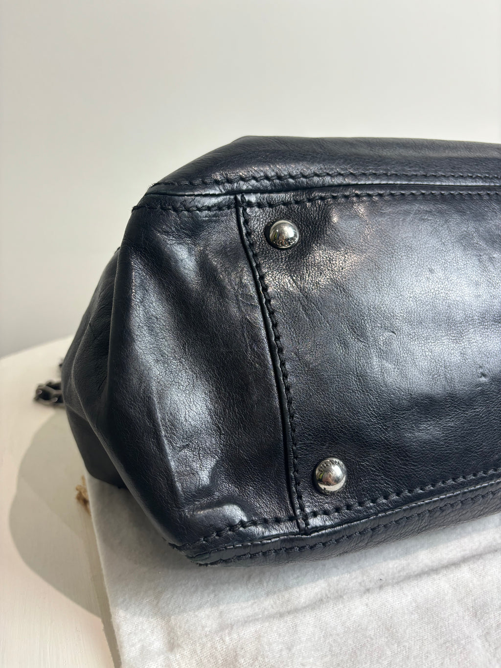 Prada Leather Flap Chain Shoulder Bag