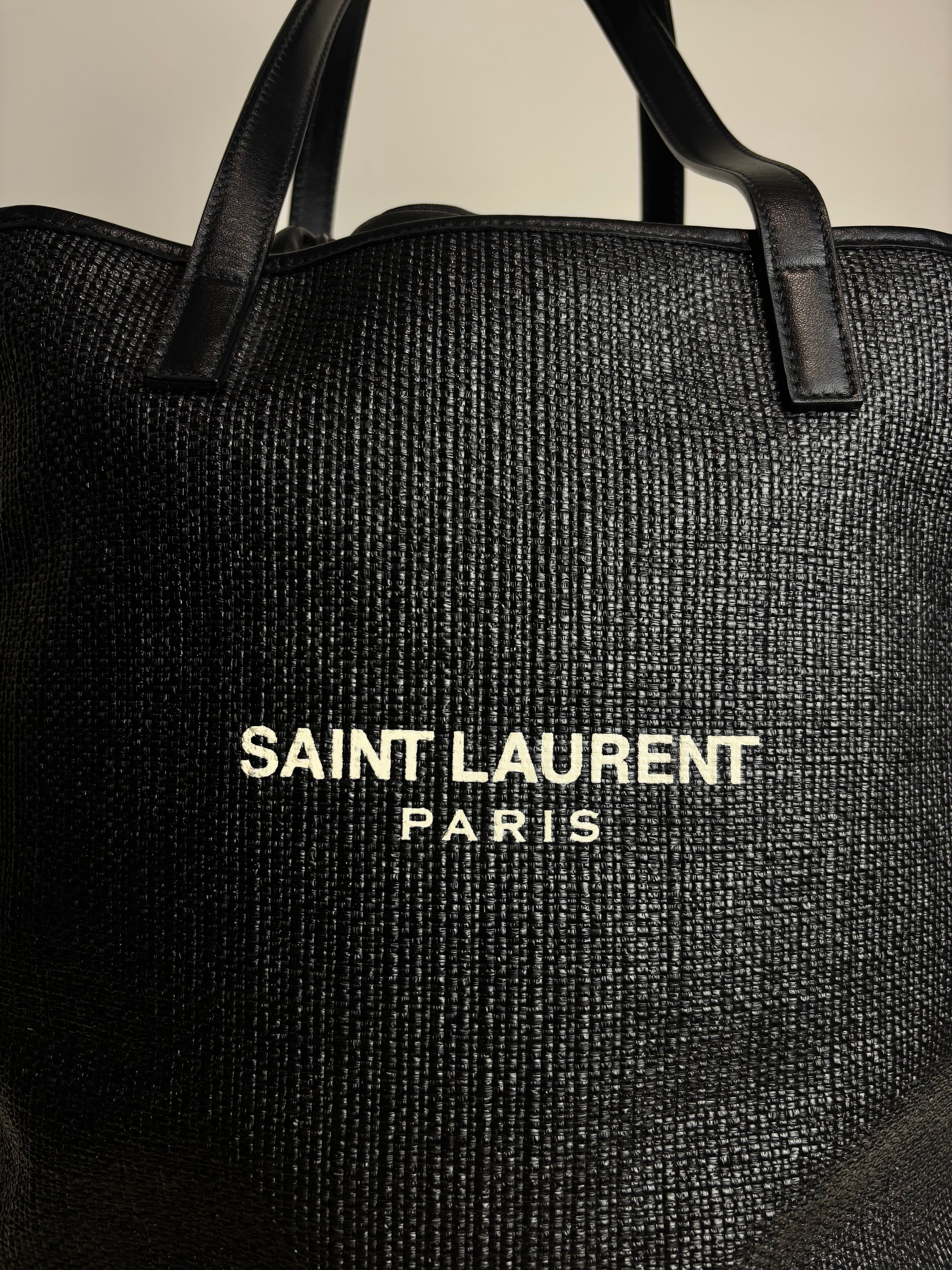 Yves Saint Laurent Teddy Drawstring Shopping Tote