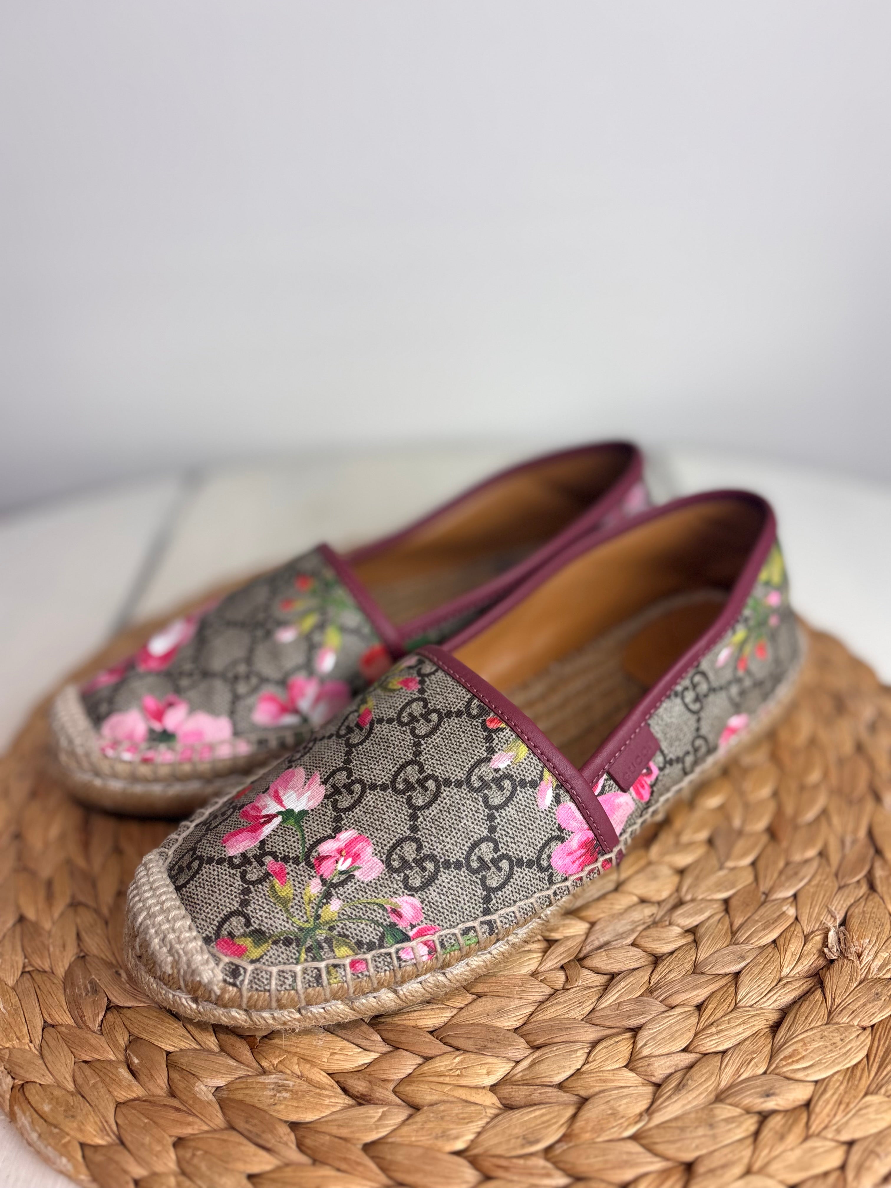 GUCCI Supreme Bloom Canvas Espadrille