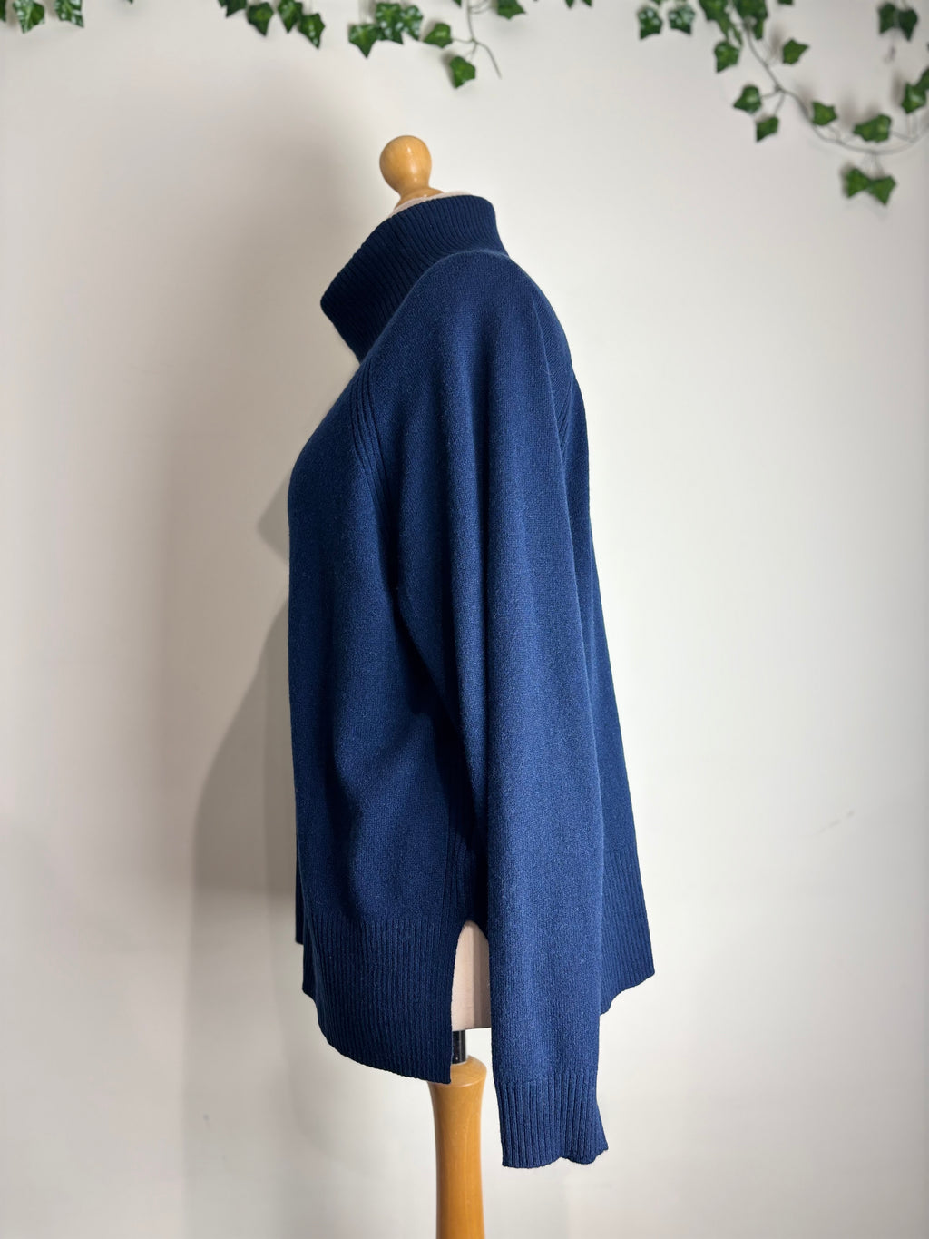 Whistles Navy Cashmere Rollneck