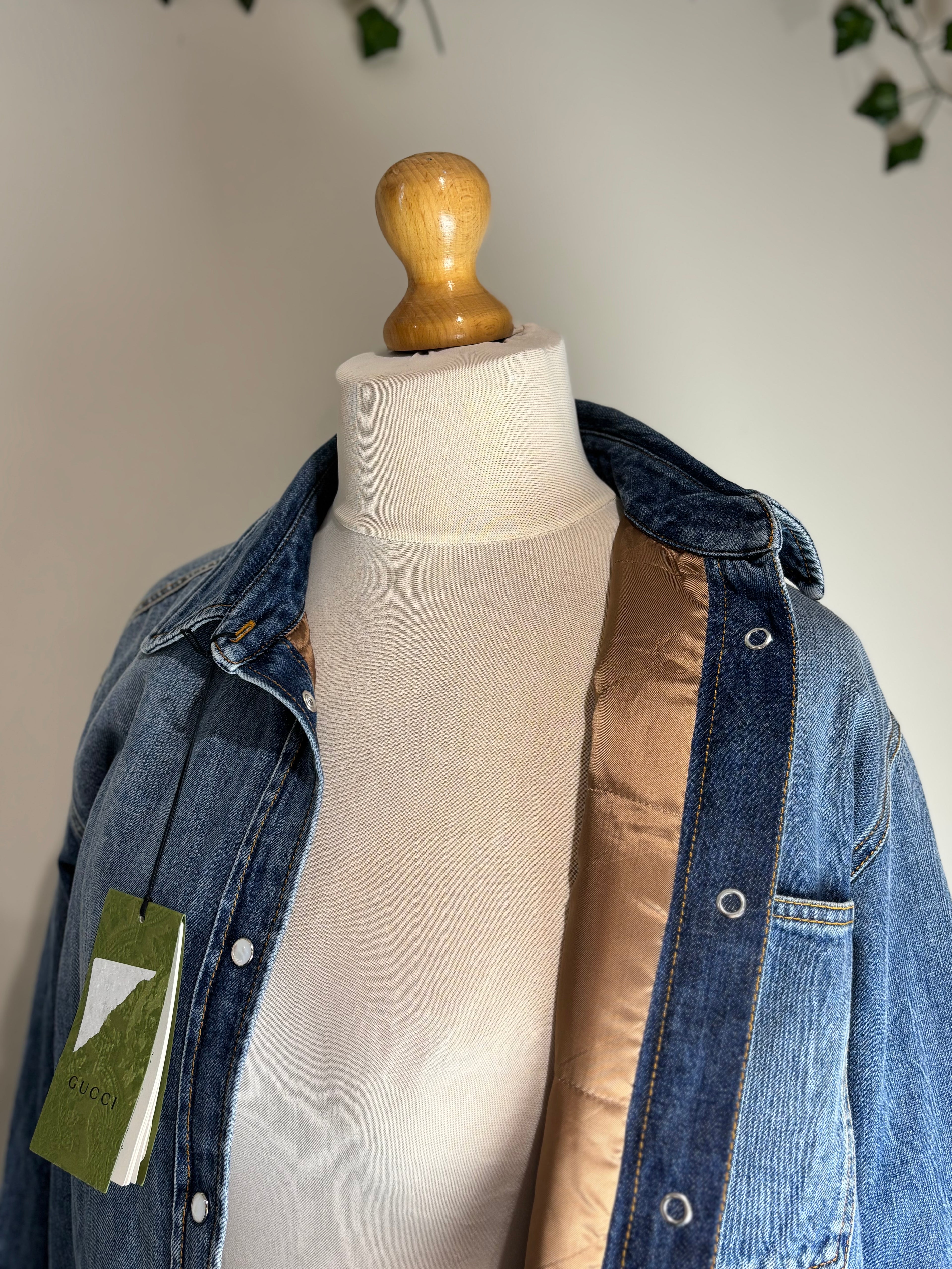 GUCCI Denim Long-Line Shirt