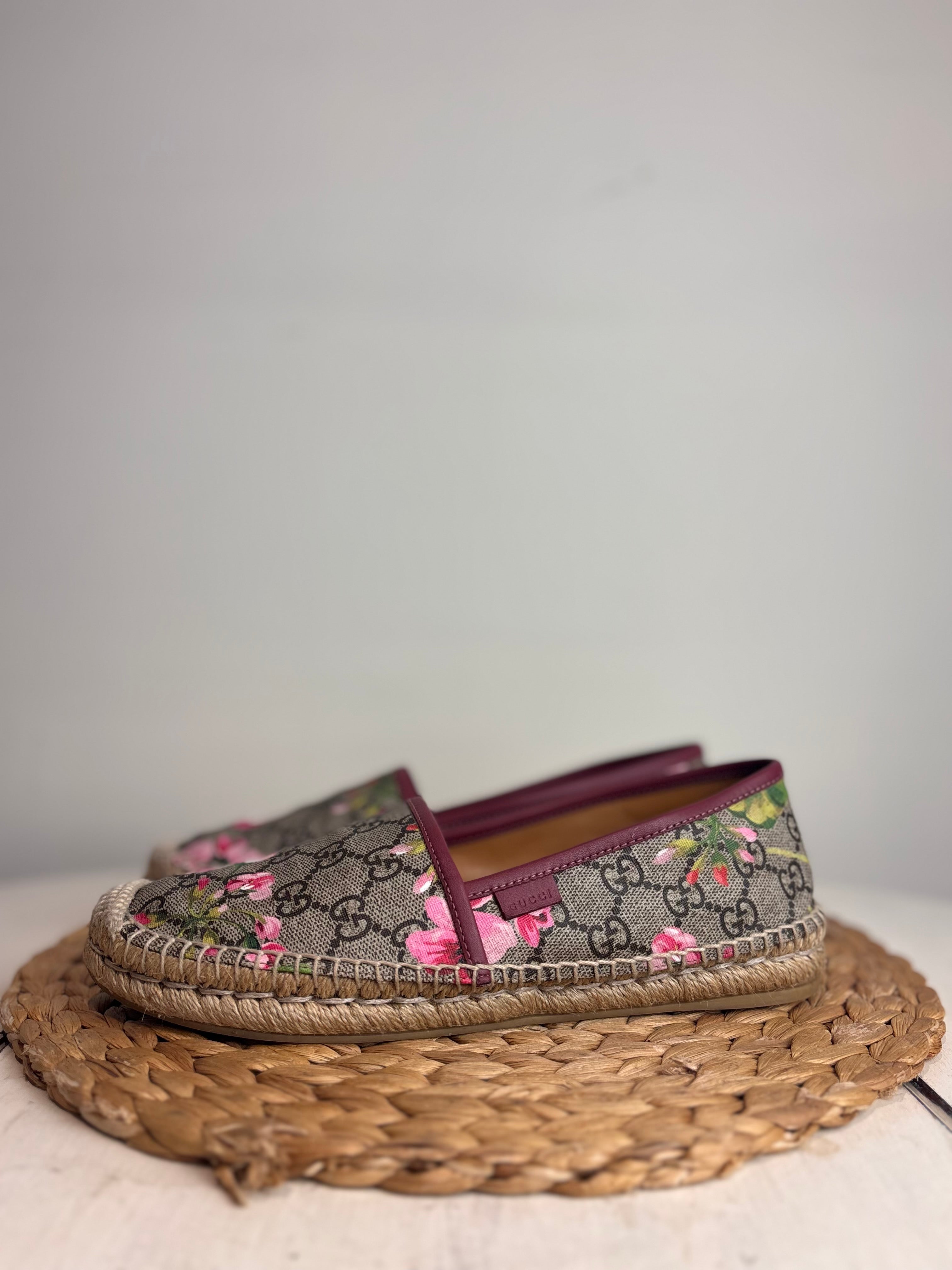 GUCCI Supreme Bloom Canvas Espadrille