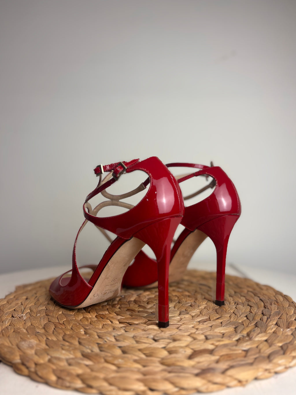 Jimmy Choo Azia Red Patent Leather Heels