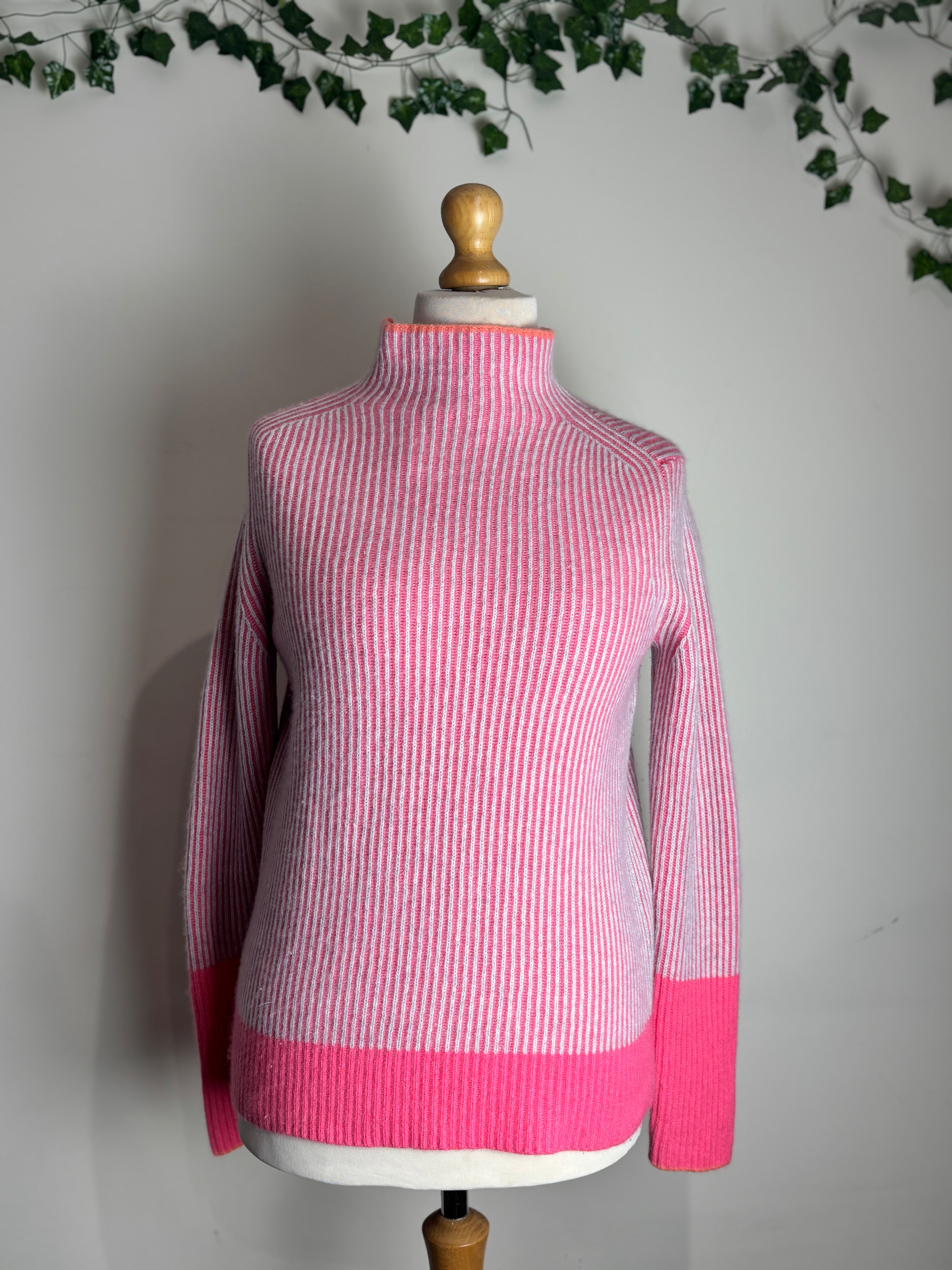 Kinross Pleated Coral Funnel Knit