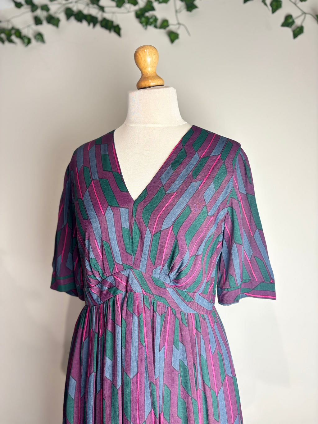 Toast Geo Print V-Neck Maxi Dress