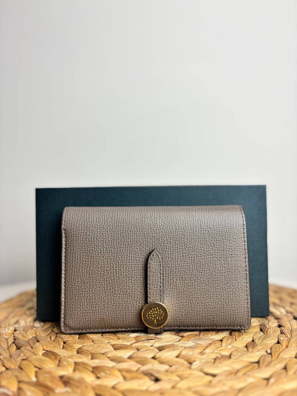 Mulberry Tree Crossgrain Leather Purse in Clay